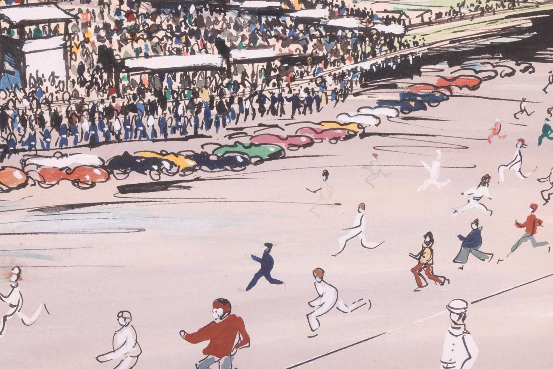 John Paddy Carstairs (1916 - 1970), 'Le Mans - The Start of the Race', signed 'John Paddy Carstairs' - Image 8 of 10