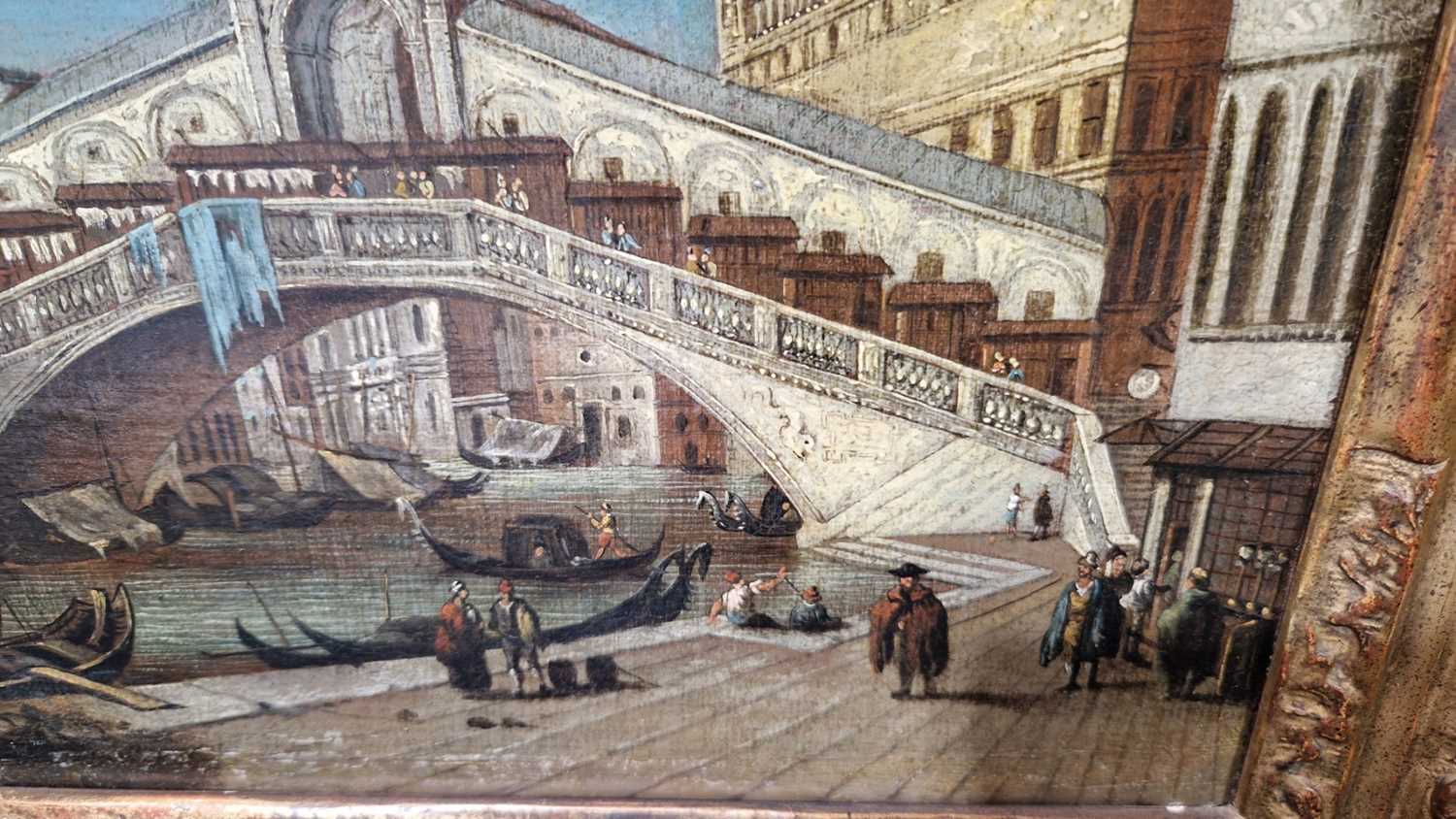 Venetian School (18th Century), A pair of Venetian landscapes: The Rialto Bridge from the south and  - Image 18 of 28