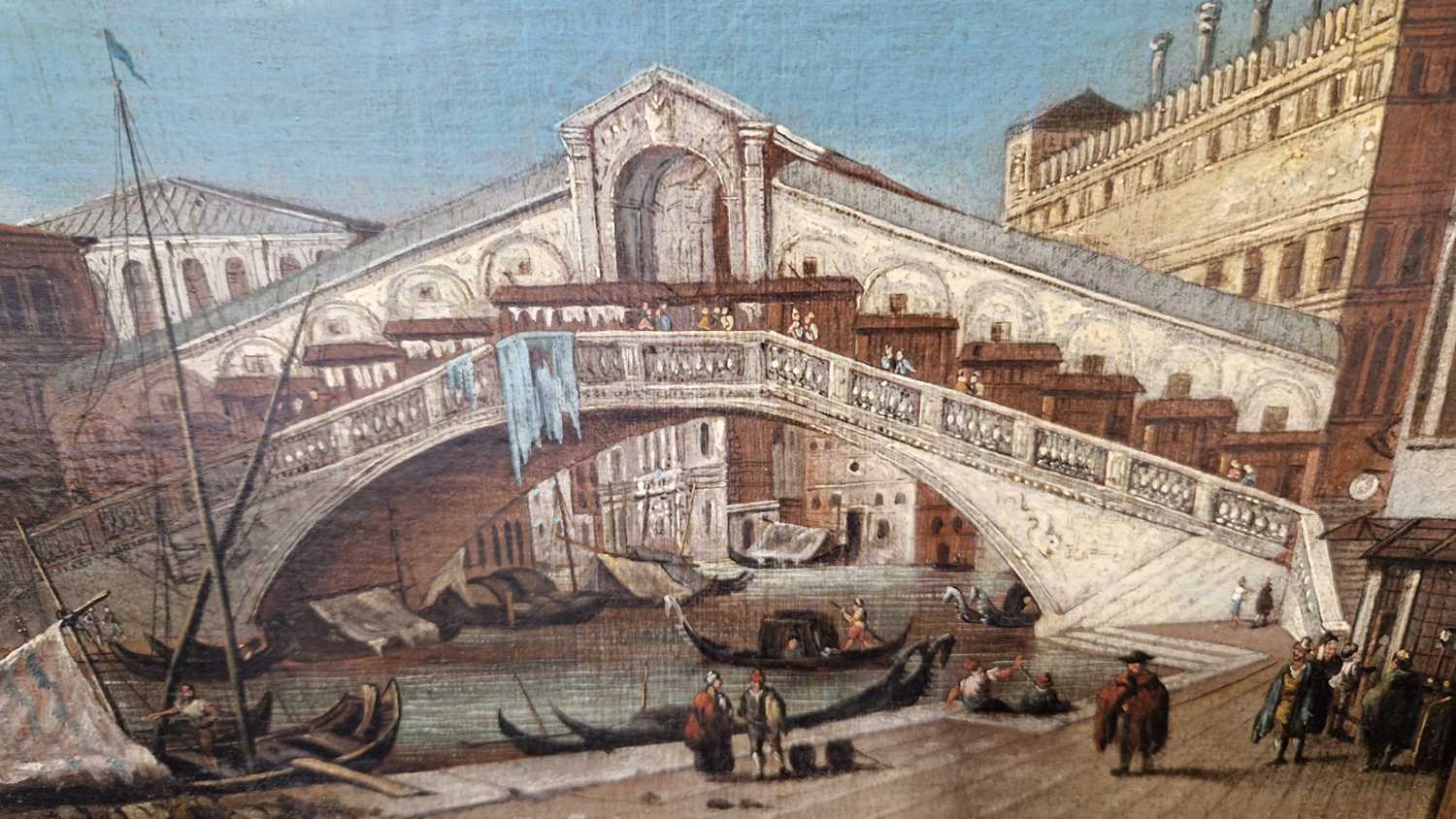 Venetian School (18th Century), A pair of Venetian landscapes: The Rialto Bridge from the south and  - Image 24 of 28