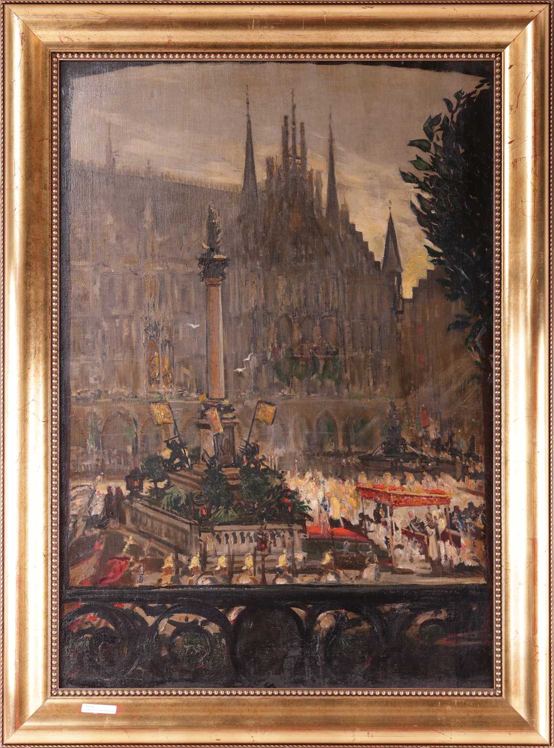Attributed to Walter Richard Sickert (1860 - 1942), Civic Ceremony on the Marienplatz, Munich, unsig - Image 2 of 11