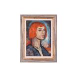 Reg Gammon (1894-1997), 'Girl with Red Hair', signed 'Gammon' (lower left), oil on board, 39 x 27 cm