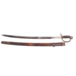An Imperial Russian Army Officer's 1881-1909 Shaskha (sabre) the cartouche to the hilt vacant of a c