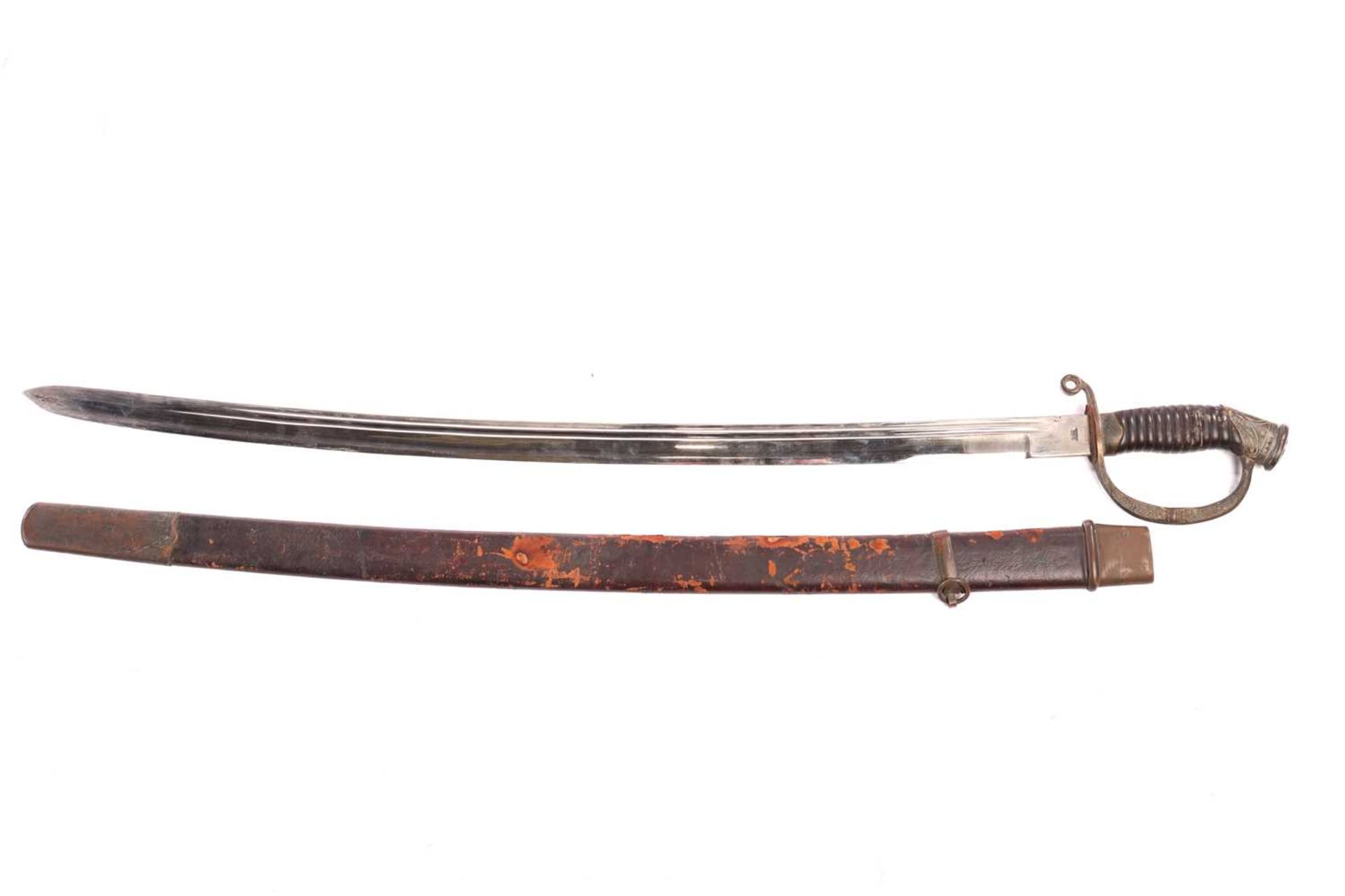 An Imperial Russian Army Officer's 1881-1909 Shaskha (sabre) the cartouche to the hilt vacant of a c