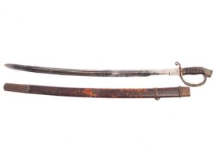 An Imperial Russian Army Officer's 1881-1909 Shaskha (sabre) the cartouche to the hilt vacant of a