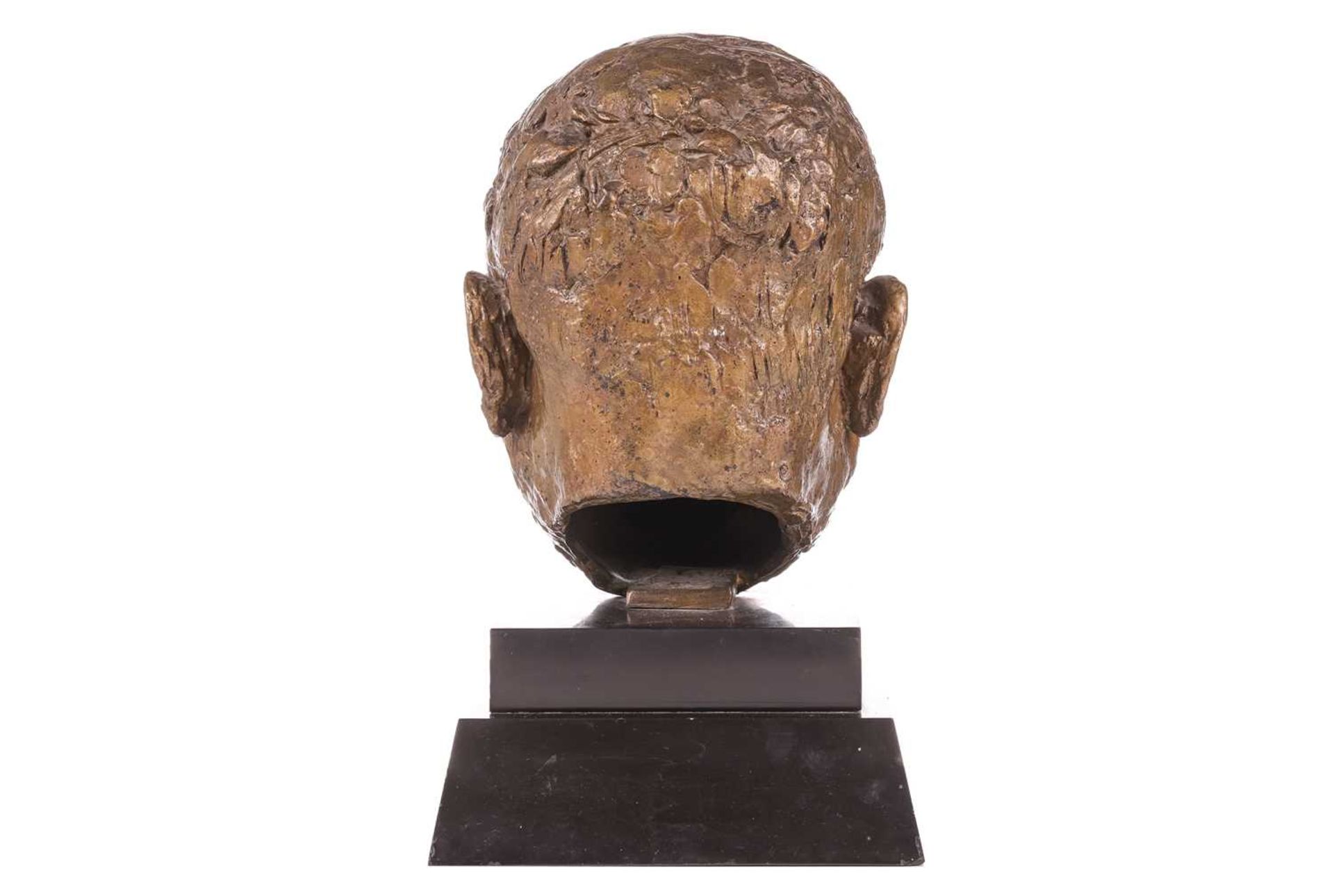 Sir Jacob Epstein (1880-1959), Head of Ivan Maisky, gold patina bronze, 26 cm high, on a slate base, - Image 2 of 9