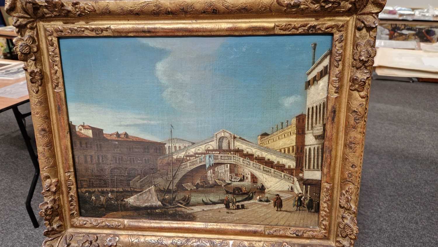 Venetian School (18th Century), A pair of Venetian landscapes: The Rialto Bridge from the south and  - Image 26 of 28