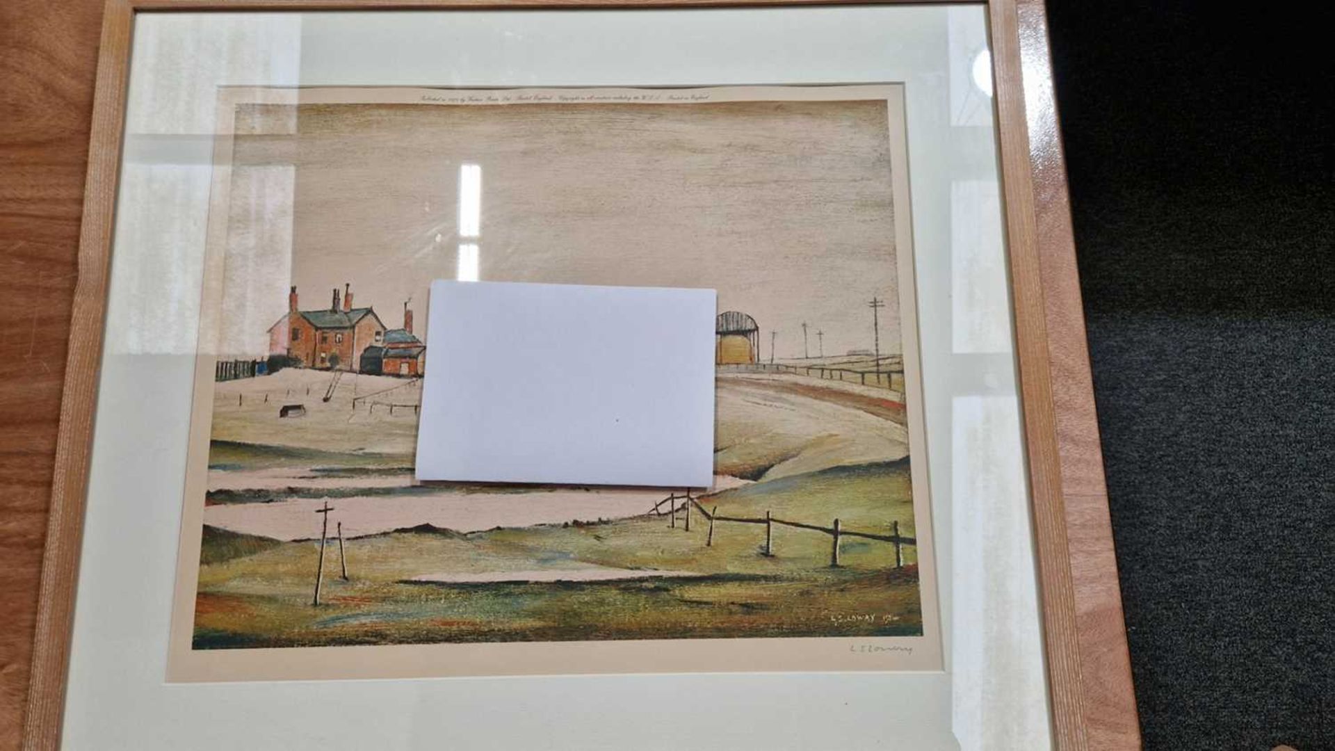 Laurence Stephen Lowry (1887 - 1976), 'Landscape with Farm Buildings', limited edition print signed  - Image 9 of 9