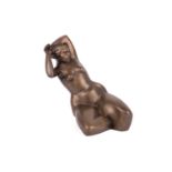 Jacob Epstein (1921-2003) Israeli, an art deco style bronze study of a female nude, signed and numbe