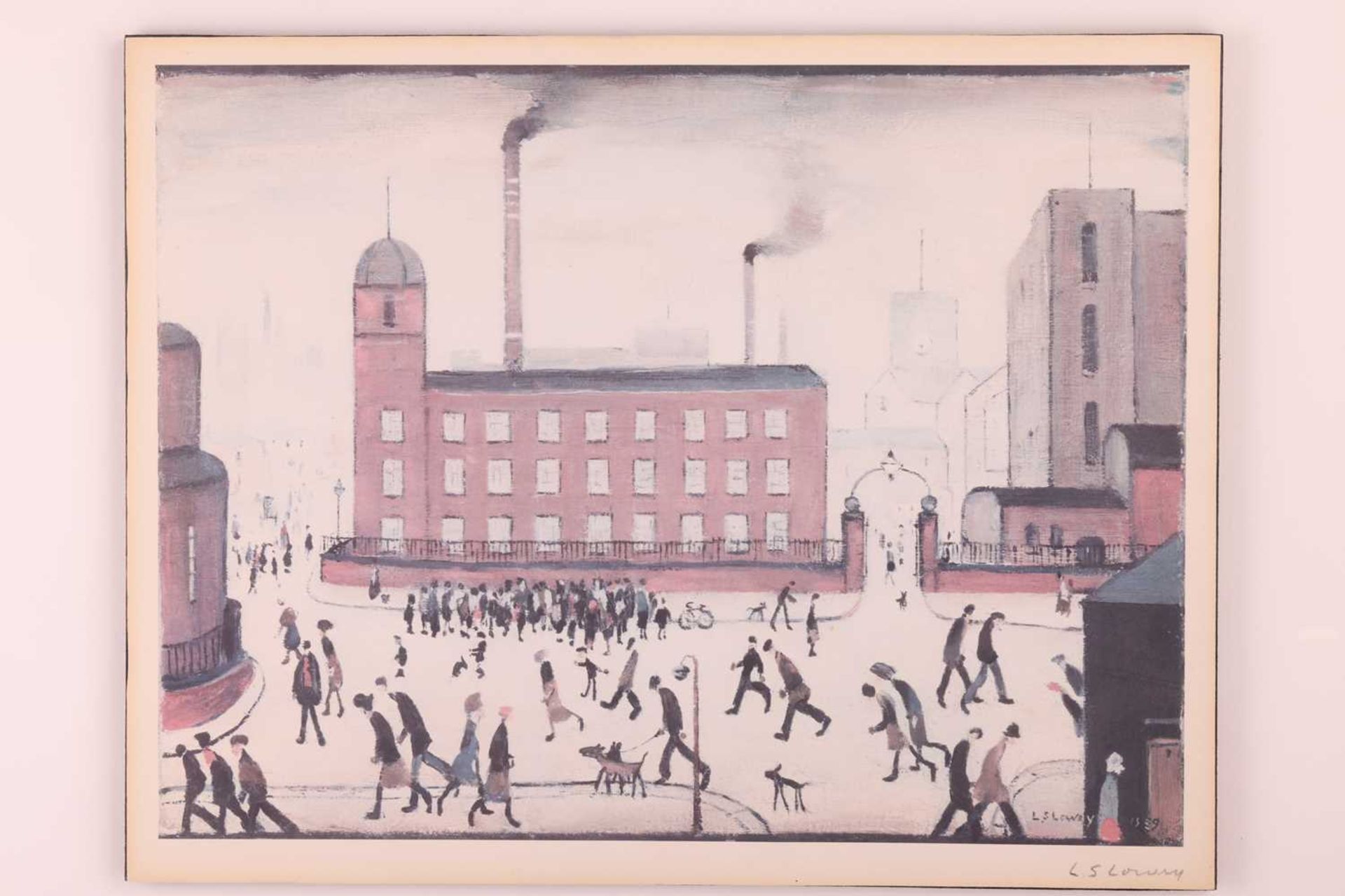 Laurence Stephen Lowry (1887-1976), 'Mill Scene', offset lithograph on paper, from an edition of 750 - Image 4 of 7