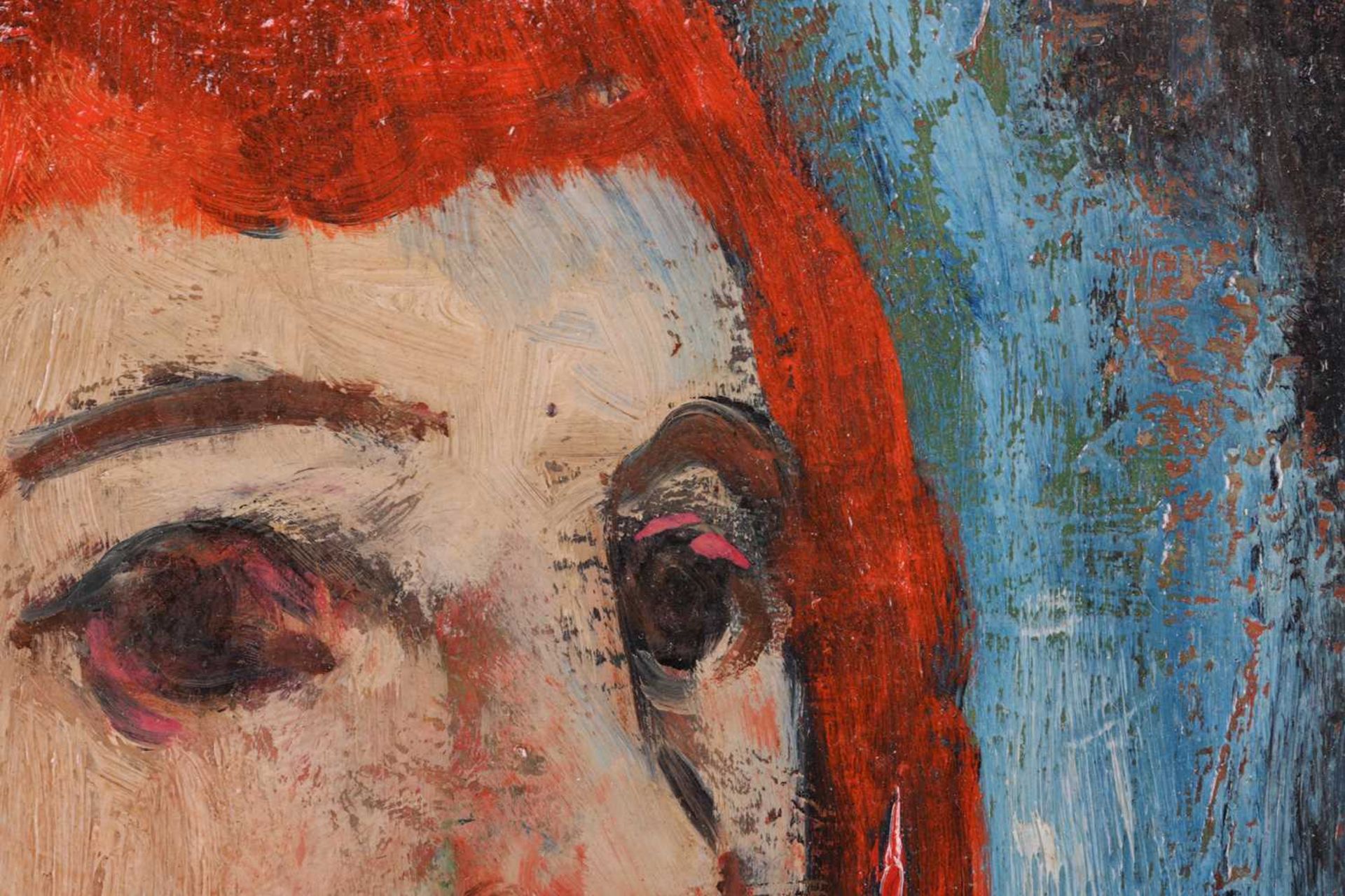Reg Gammon (1894-1997), 'Girl with Red Hair', signed 'Gammon' (lower left), oil on board, 39 x 27 cm - Image 5 of 8
