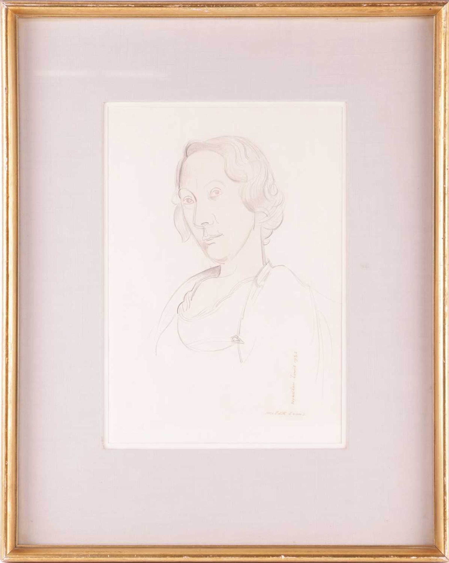 Percy Wyndham Lewis (1882 - 1957), Portrait of Miss Edith Evans, signed 'Wyndham Lewis' dated 1932 a - Image 2 of 14