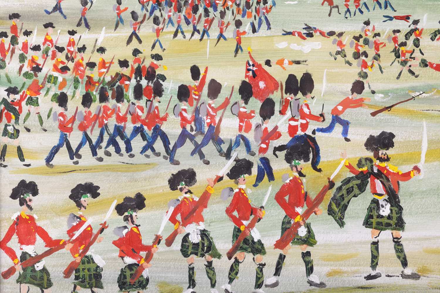 John Paddy Carstairs (1916 - 1970), Napoleonic battle scene with Scottish and French forces, signed  - Image 5 of 8