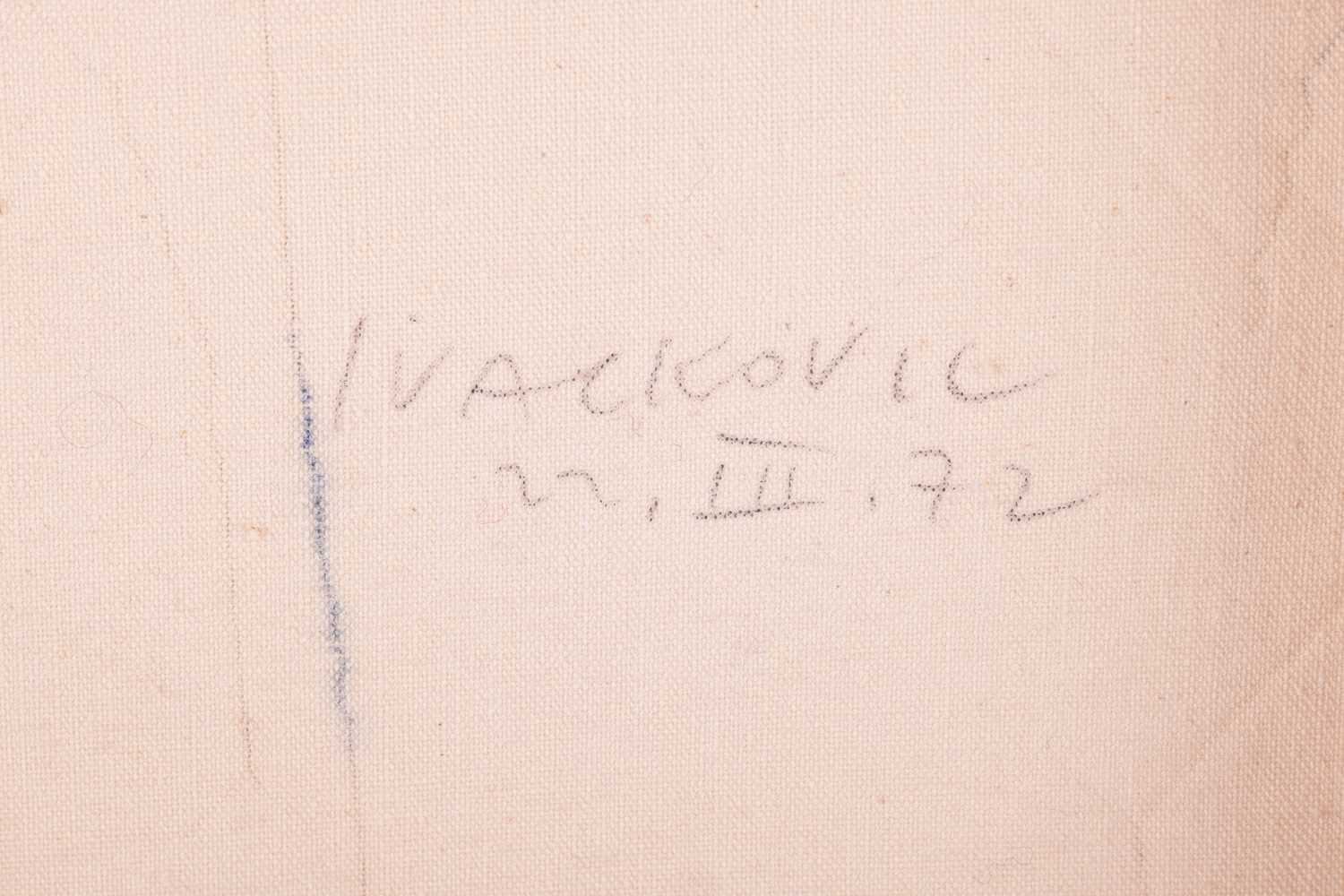 Djoka Ivackovic (1930-2012) Yugoslavian, untitled, oil on canvas, signed and dated verso 22.03.1972, - Image 6 of 12