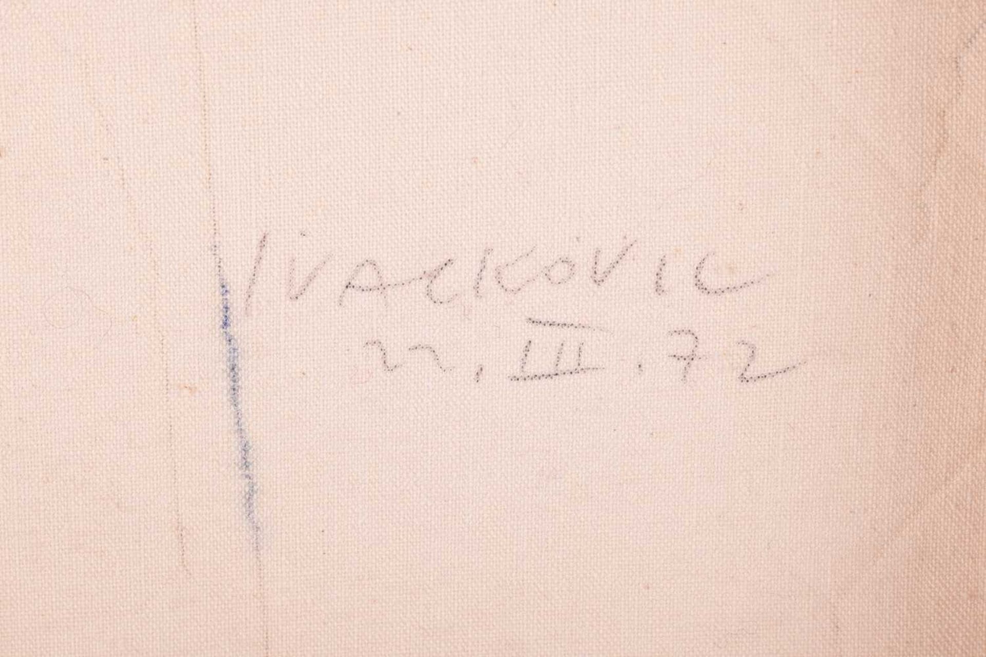 Djoka Ivackovic (1930-2012) Yugoslavian, untitled, oil on canvas, signed and dated verso 22.03.1972, - Image 6 of 12
