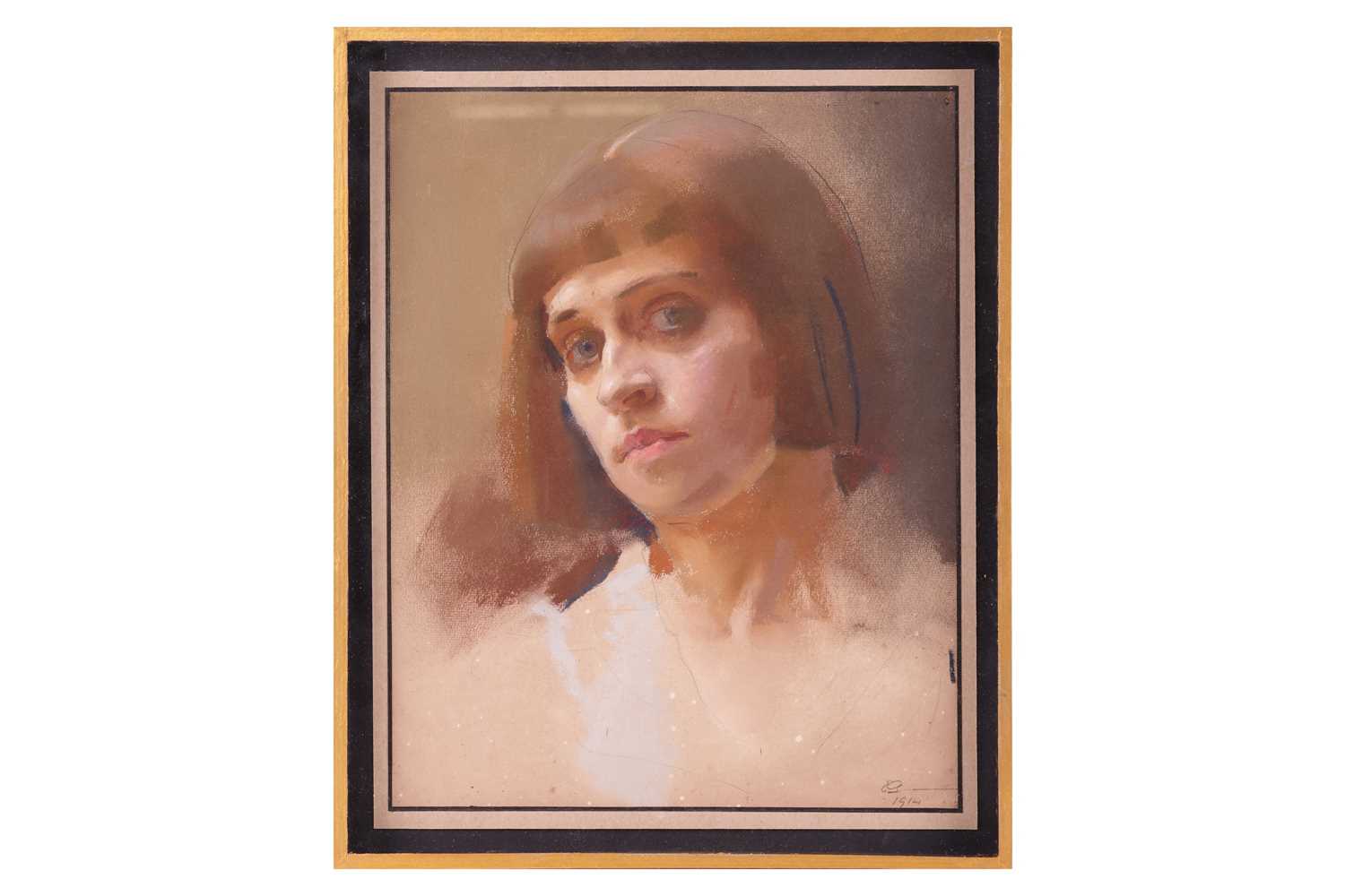 Edith Granger-Taylor (1867 - 1958), Self Portrait (1914), monogrammed and dated (lower right), penci