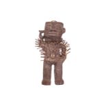 A small Bakongo nail fetish standing figure, 20th century, 22 cm high.