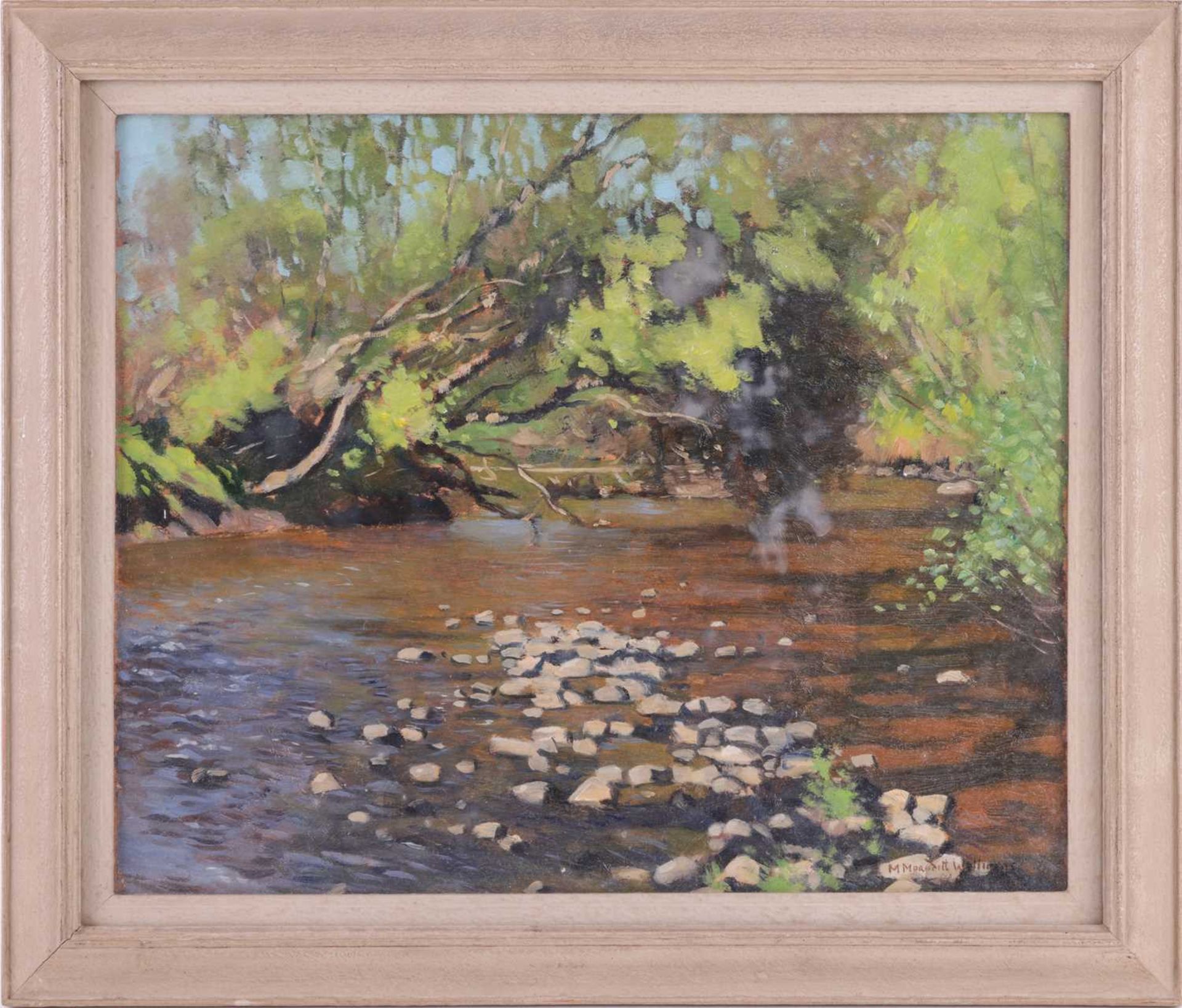 Morris Meredith Williams (1881 - 1973), Summer view of a river, signed, oil on board, 33 x 40 cm, fr - Bild 2 aus 7