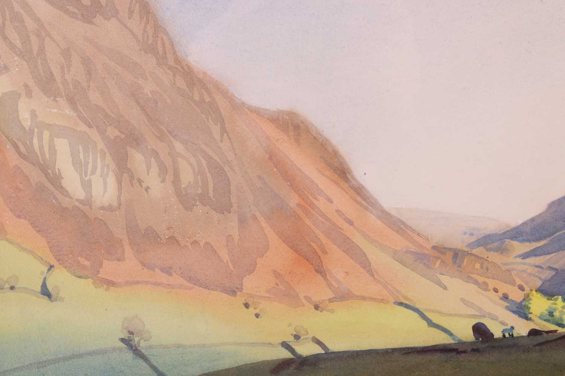 William Heaton Cooper (1903 - 1995), Sunrise above Grasmere, signed W.H. Cooper (lower left), waterc - Bild 4 aus 6