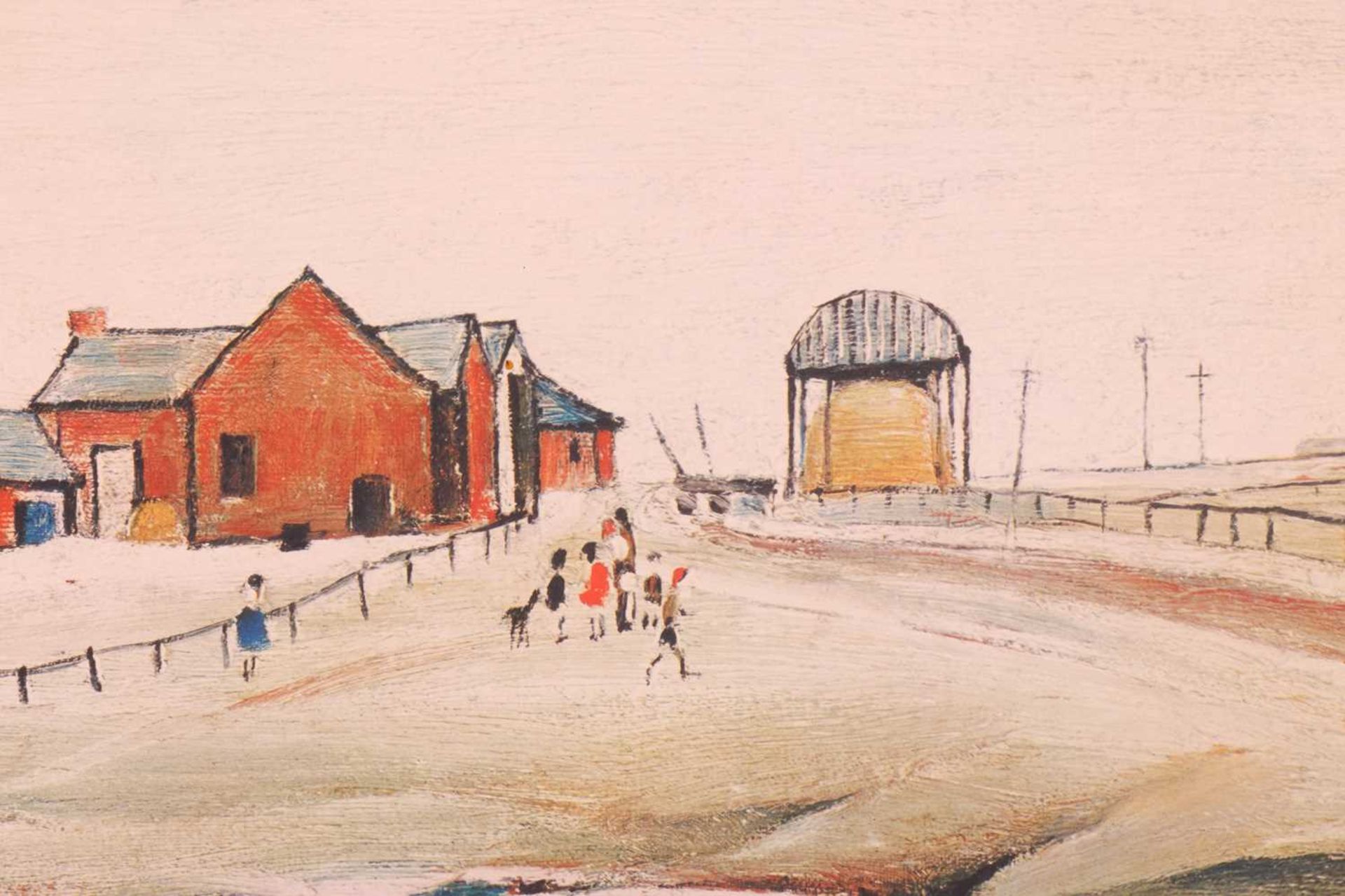 Laurence Stephen Lowry (1887 - 1976), 'Landscape with Farm Buildings', limited edition print signed  - Image 5 of 9