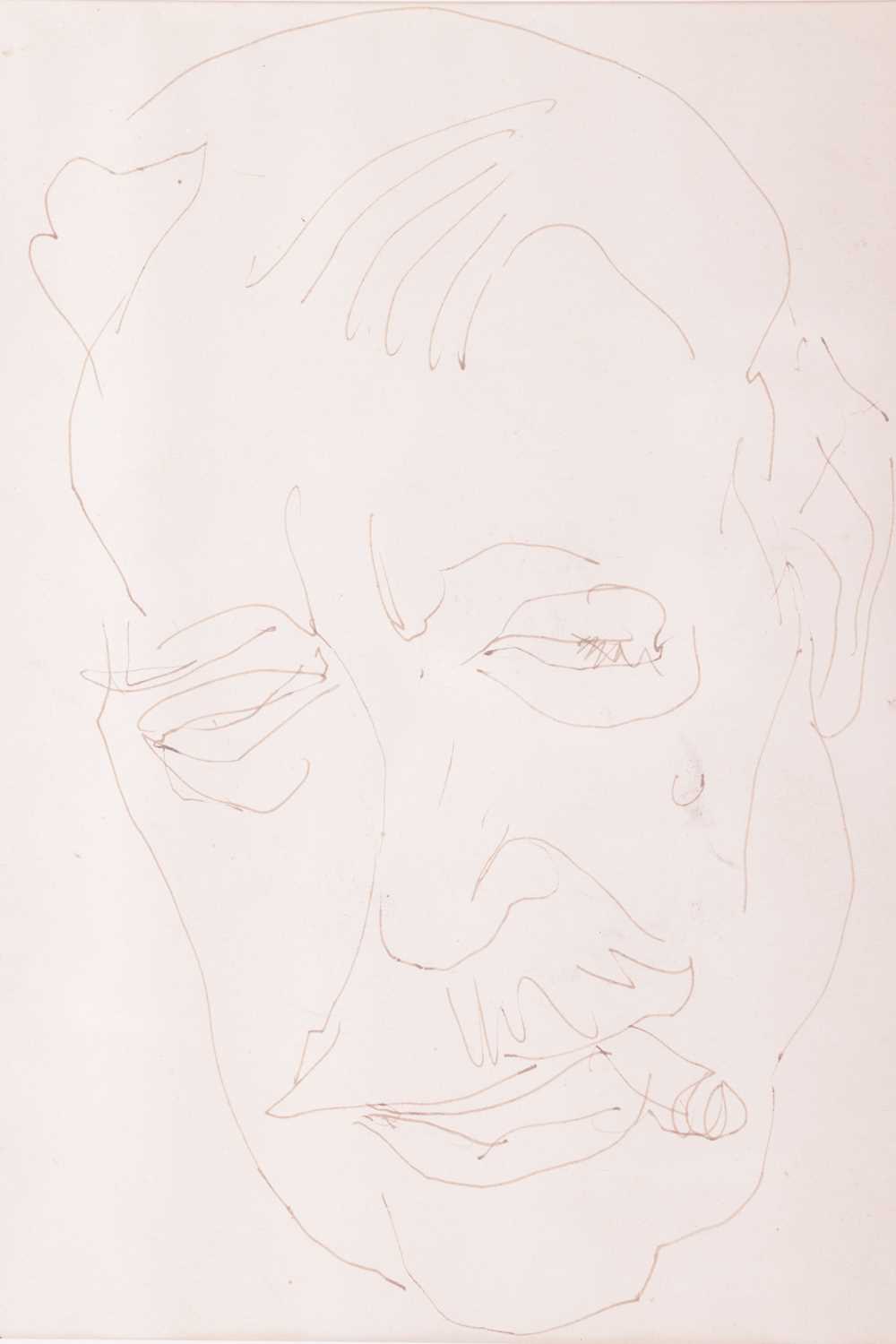 Henri Gaudier-Brzeska (1891 - 1915), Two Heads, Haldane Macfall, inscribed verso, pen and ink, each  - Image 3 of 7