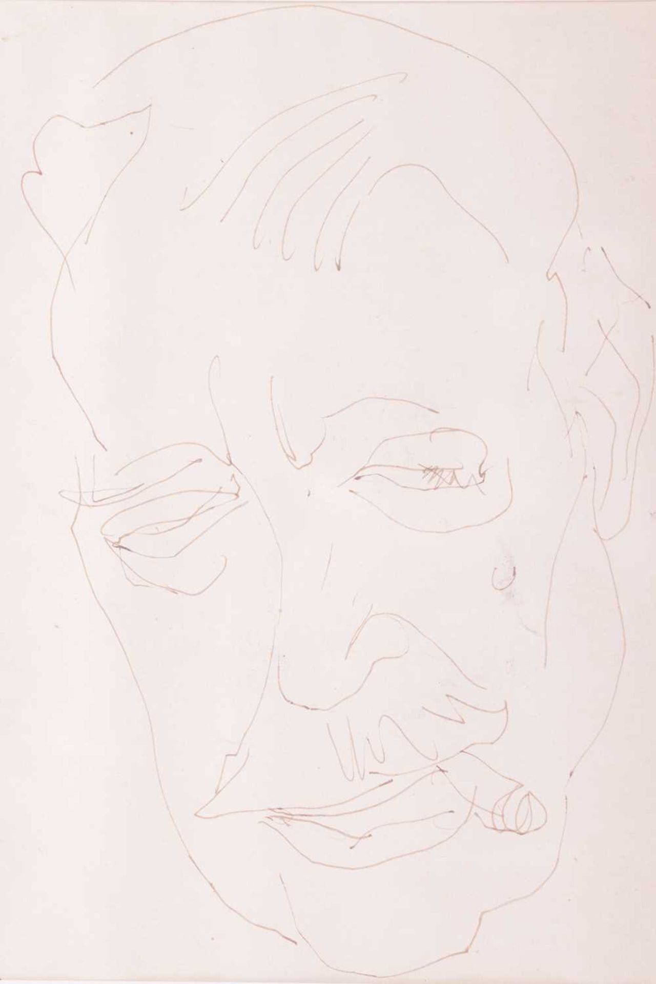Henri Gaudier-Brzeska (1891 - 1915), Two Heads, Haldane Macfall, inscribed verso, pen and ink, each  - Image 3 of 7