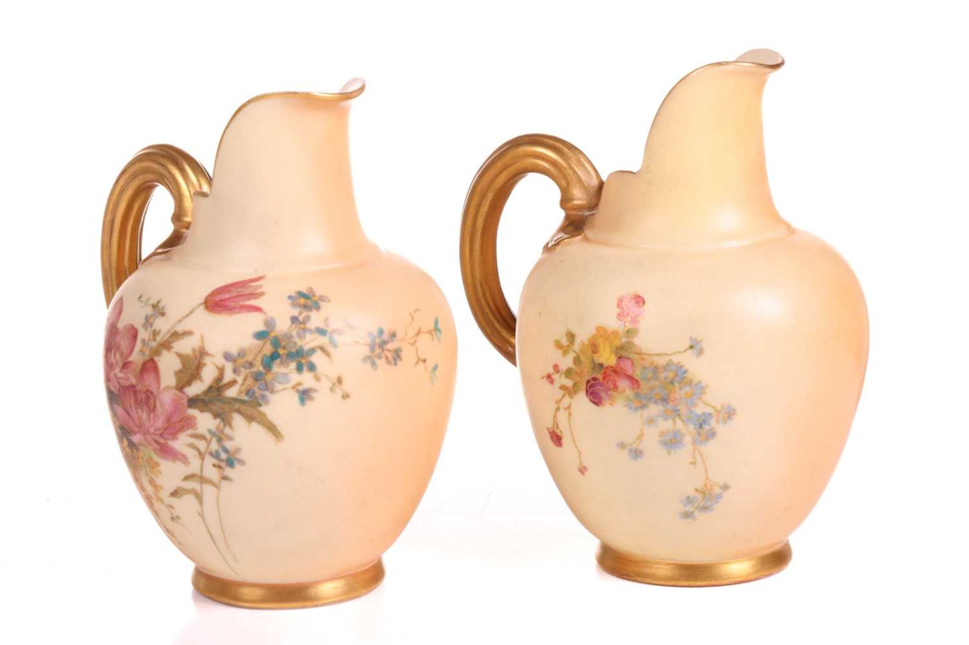 A collection of late 19th /early 20th century Royal Worcester "Stained Ivory, Blush Ivory and Vellum - Bild 7 aus 14