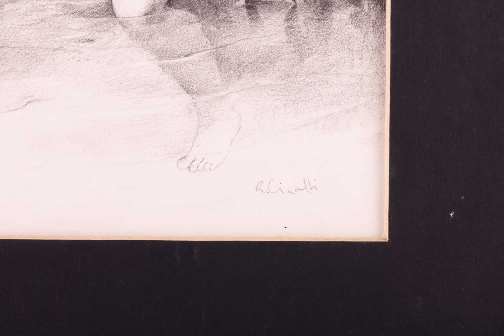 Ricardo Cinalli (Argentine b.1948), study of a woman washing, signed 'R. Cinalli' (lower right), pen - Bild 3 aus 6