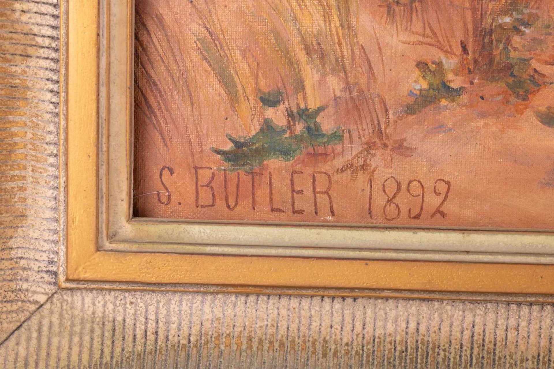S. Butler (British, 19th century), Coastal Landscape, signed 'S. Bulter 1892' (lower left), oil on c - Bild 8 aus 14