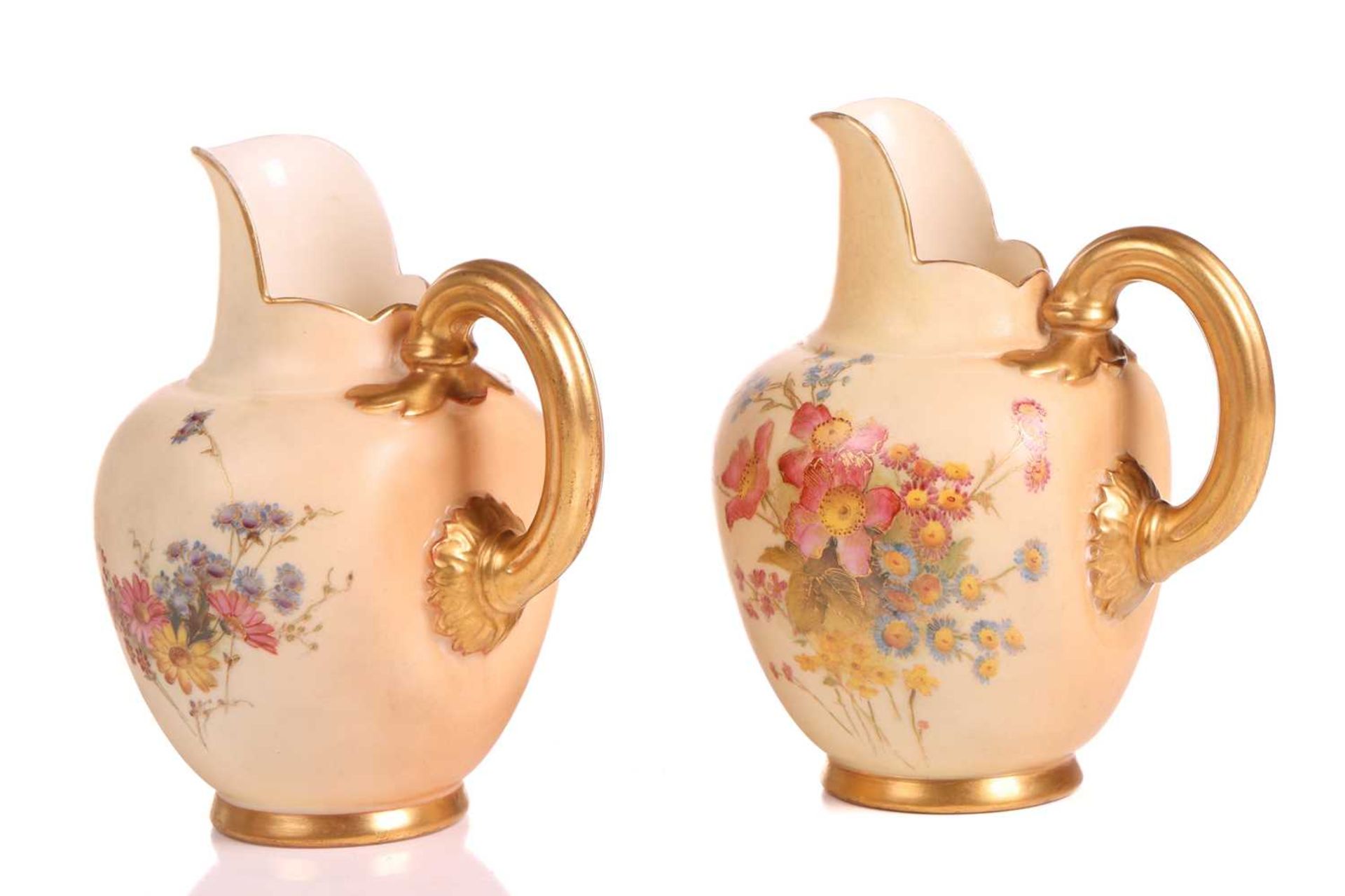 A collection of late 19th /early 20th century Royal Worcester "Stained Ivory, Blush Ivory and Vellum - Bild 8 aus 14