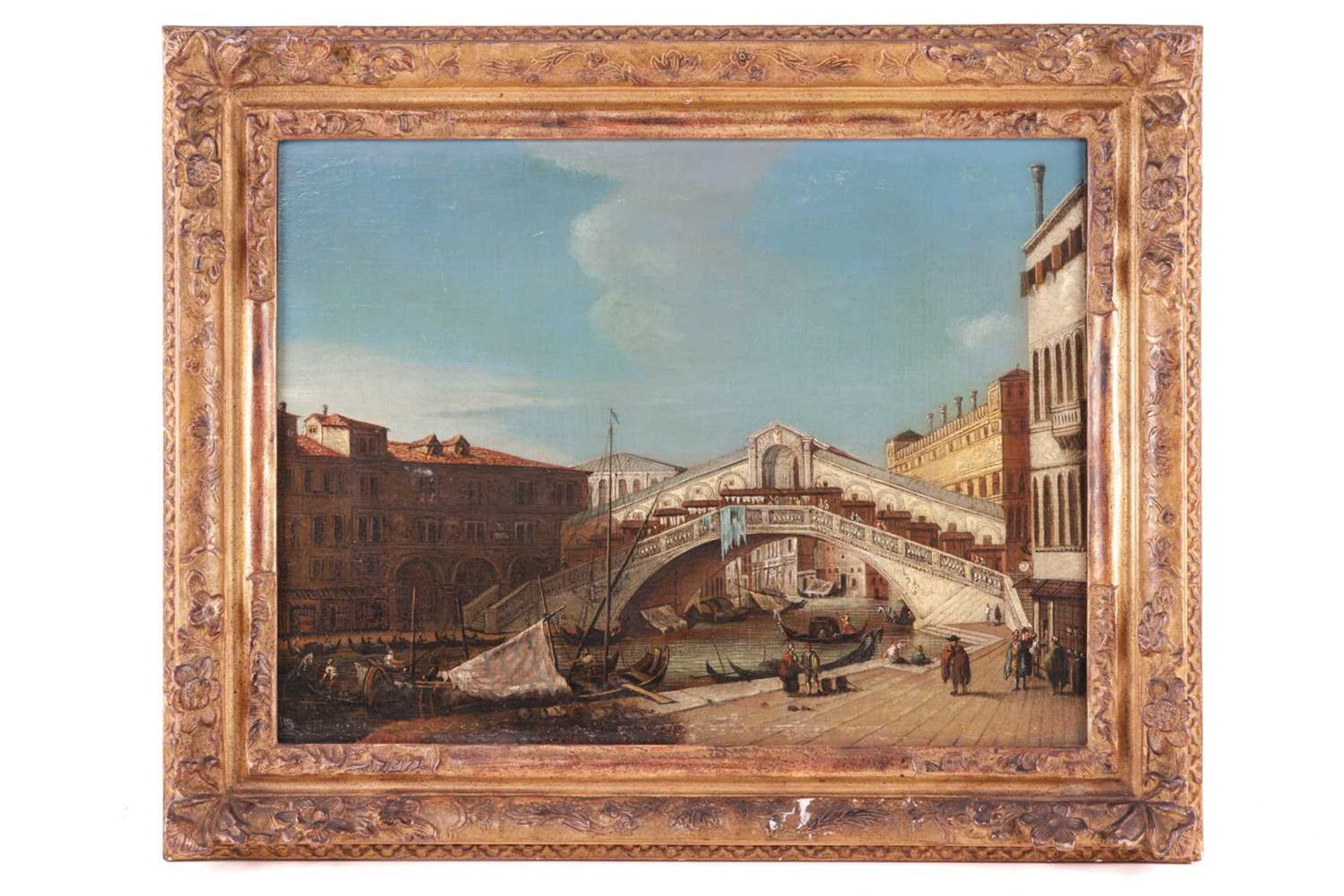 Venetian School (18th Century), A pair of Venetian landscapes: The Rialto Bridge from the south and  - Image 9 of 28
