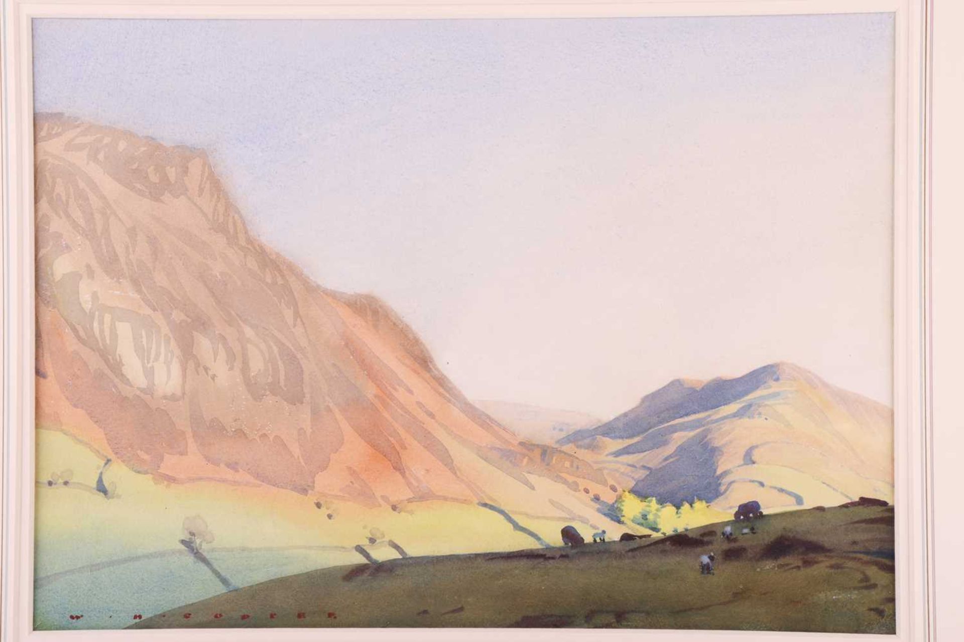 William Heaton Cooper (1903 - 1995), Sunrise above Grasmere, signed W.H. Cooper (lower left), waterc - Image 2 of 6