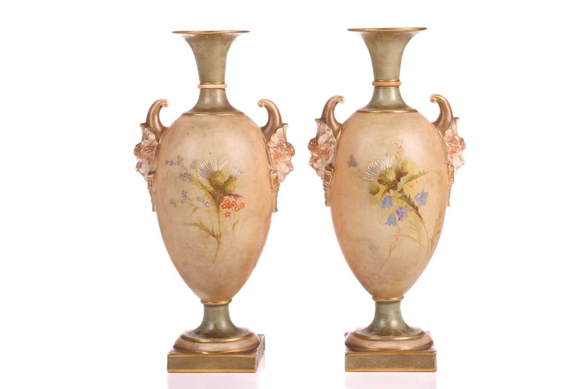 A collection of late 19th /early 20th century Royal Worcester "Stained Ivory, Blush Ivory and Vellum - Image 10 of 14