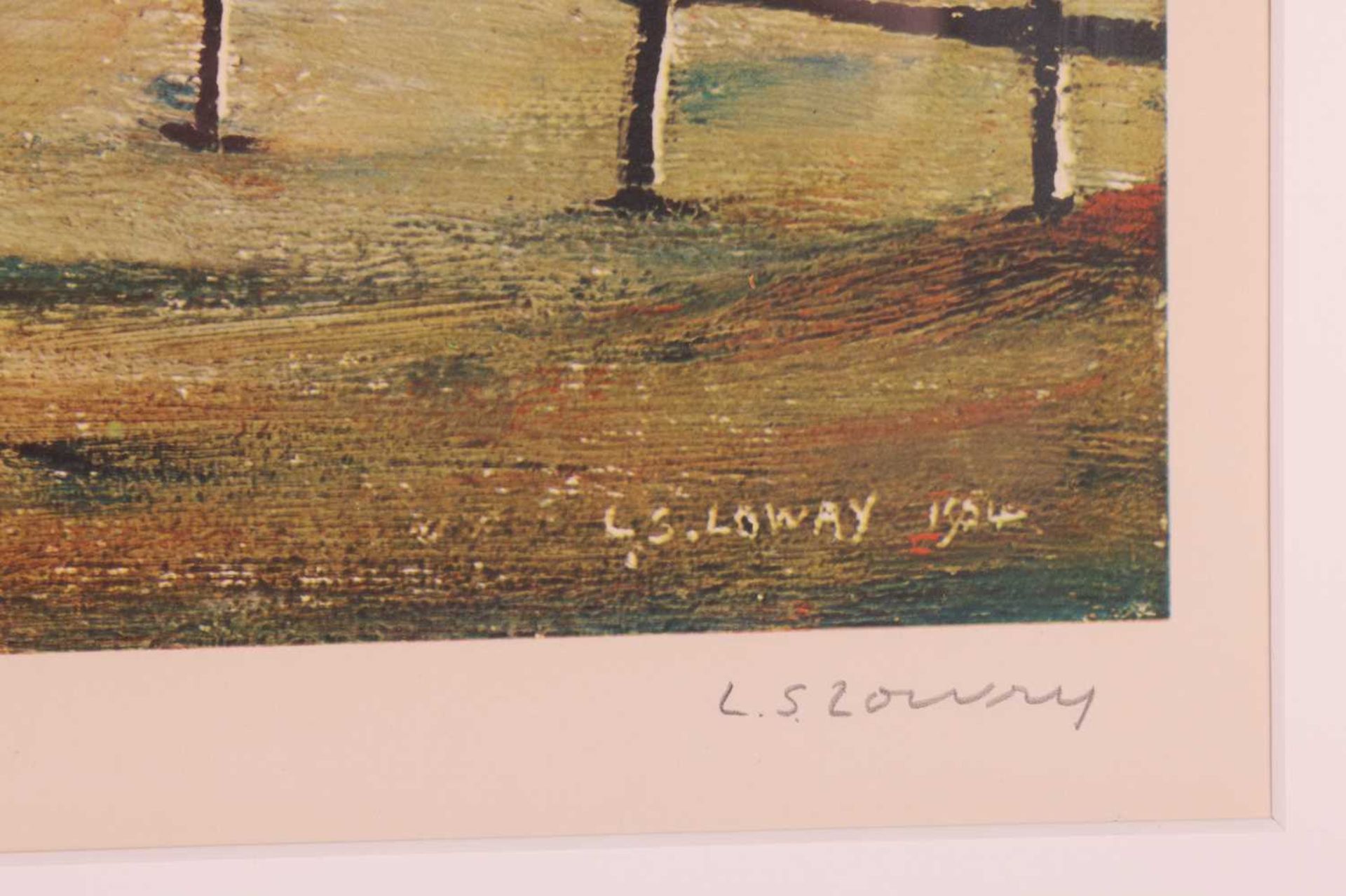Laurence Stephen Lowry (1887 - 1976), 'Landscape with Farm Buildings', limited edition print signed  - Image 3 of 9