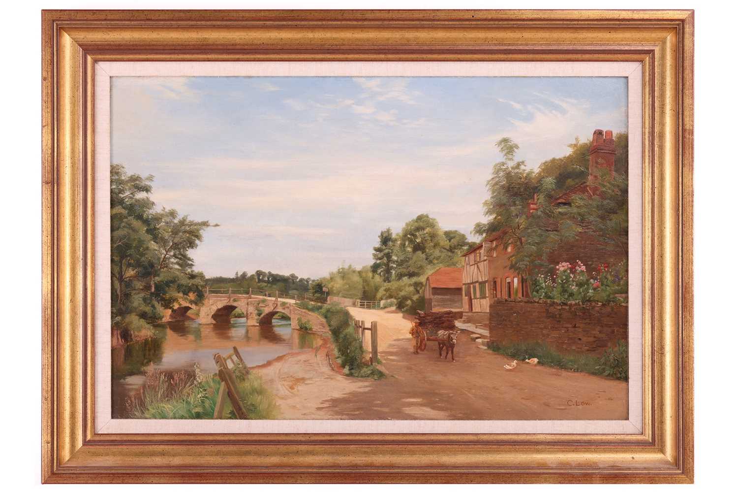 Charles Low (1840 - 1906), The Village Ford, Eashing, Surrey, signed, oil on canvas, 32.5 x 49 cm, f
