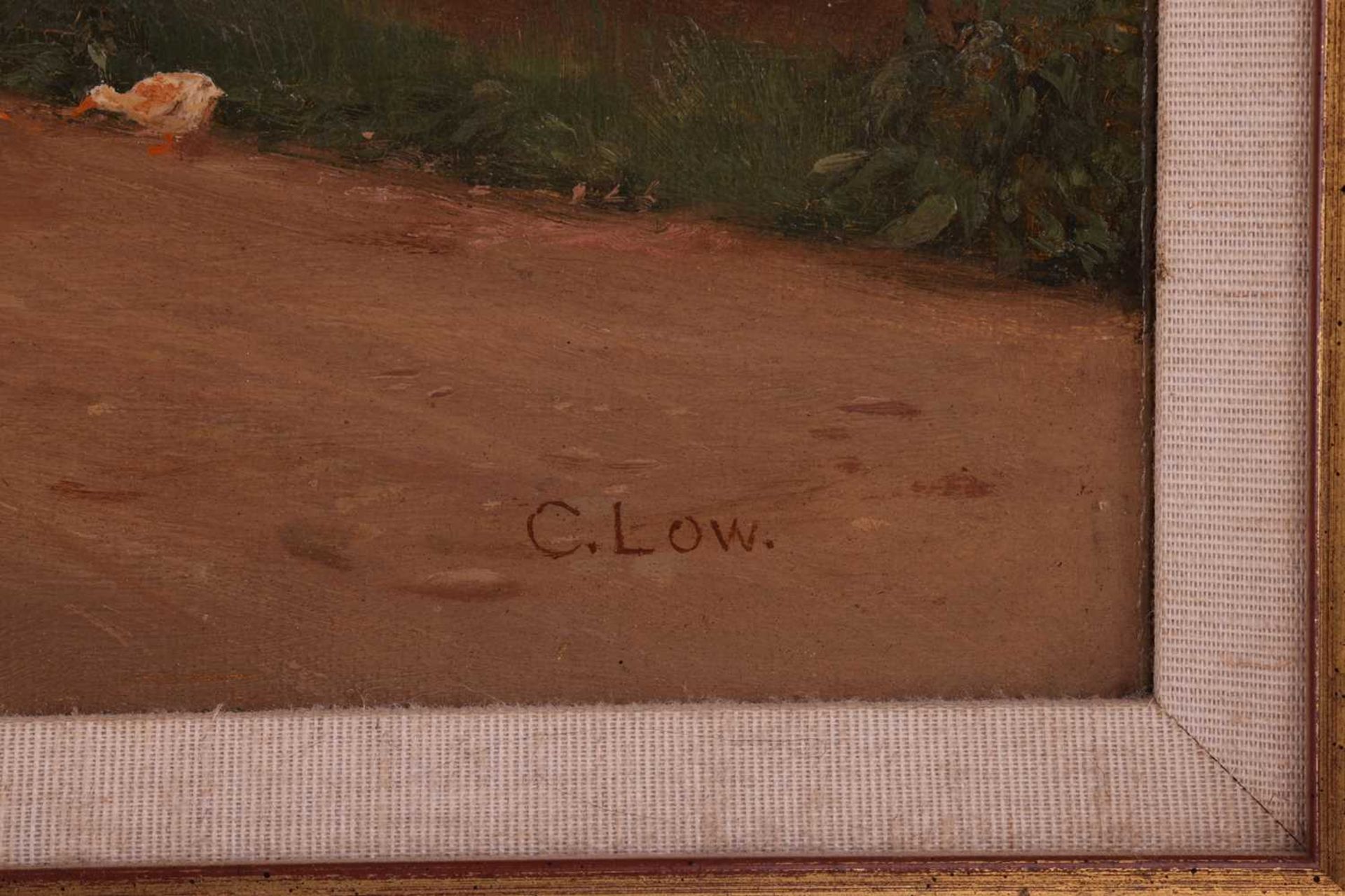 Charles Low (1840 - 1906), The Village Ford, Eashing, Surrey, signed, oil on canvas, 32.5 x 49 cm, f - Image 5 of 8