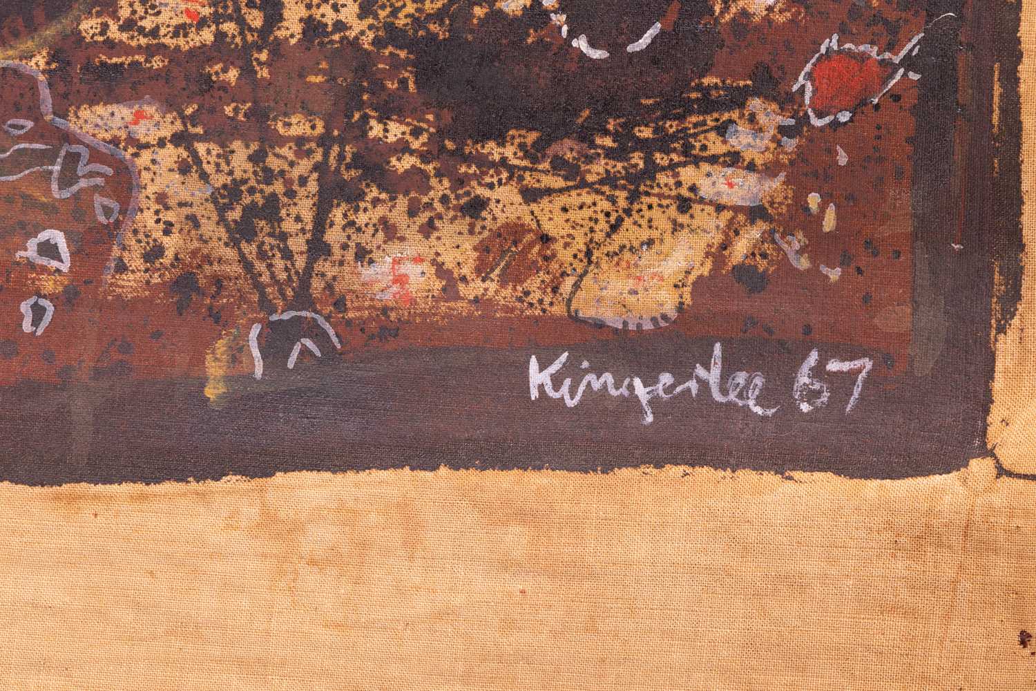 John Kingerlee (b. 1936), Untitled Abstract, signed 'Kingerlee 67' (lower right), oil on canvas (rol - Image 5 of 7