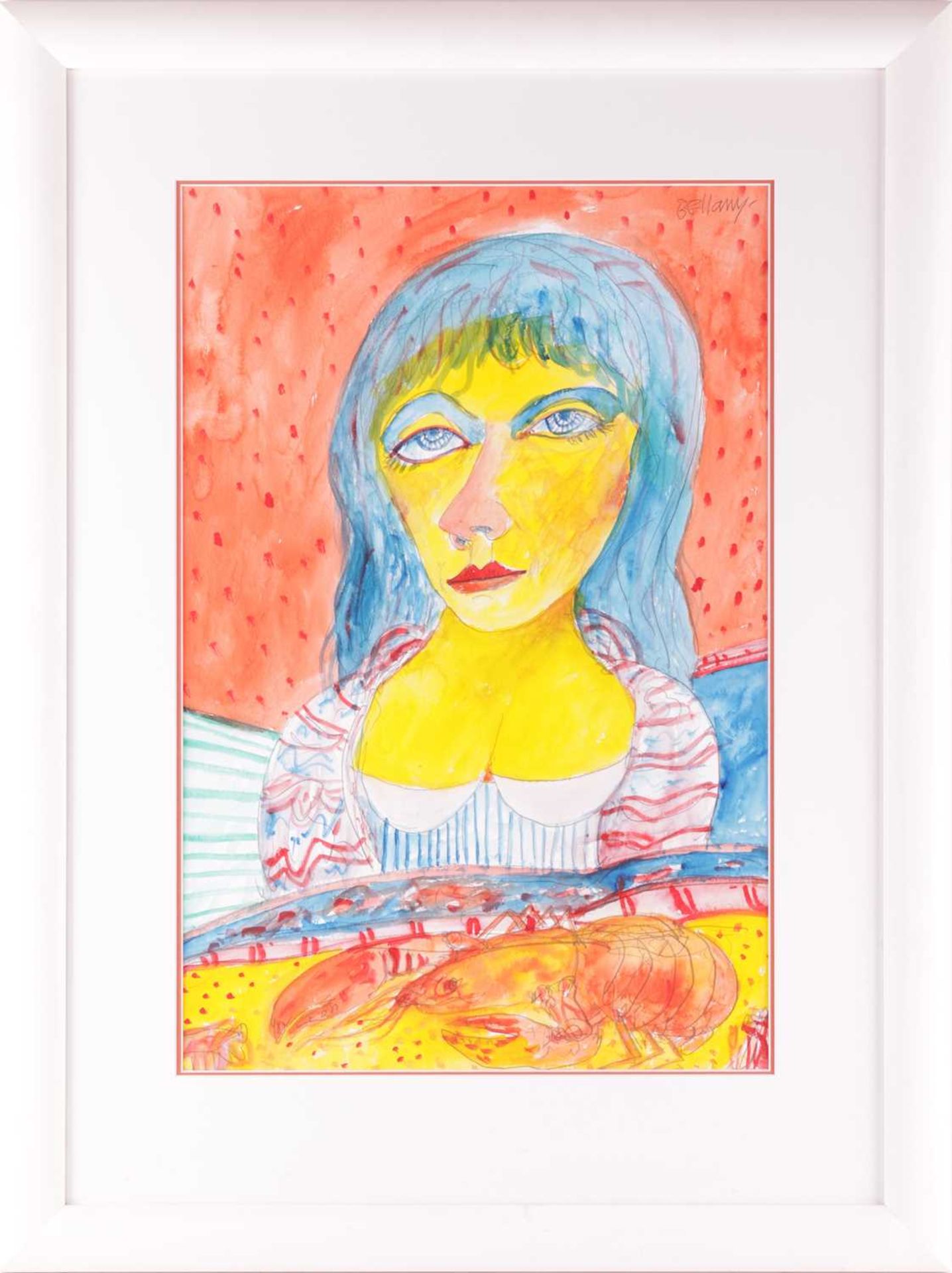 John Bellany, (1942-2013), Woman with Lobster, signed 'Bellany' (upper right), pencil and watercolou - Bild 2 aus 10