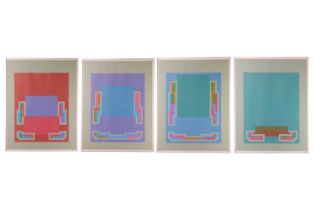 Robyn Denny (1930-2014) 'Night Suite', a set of four screenprints, titled A, B C & D, unsigned, each