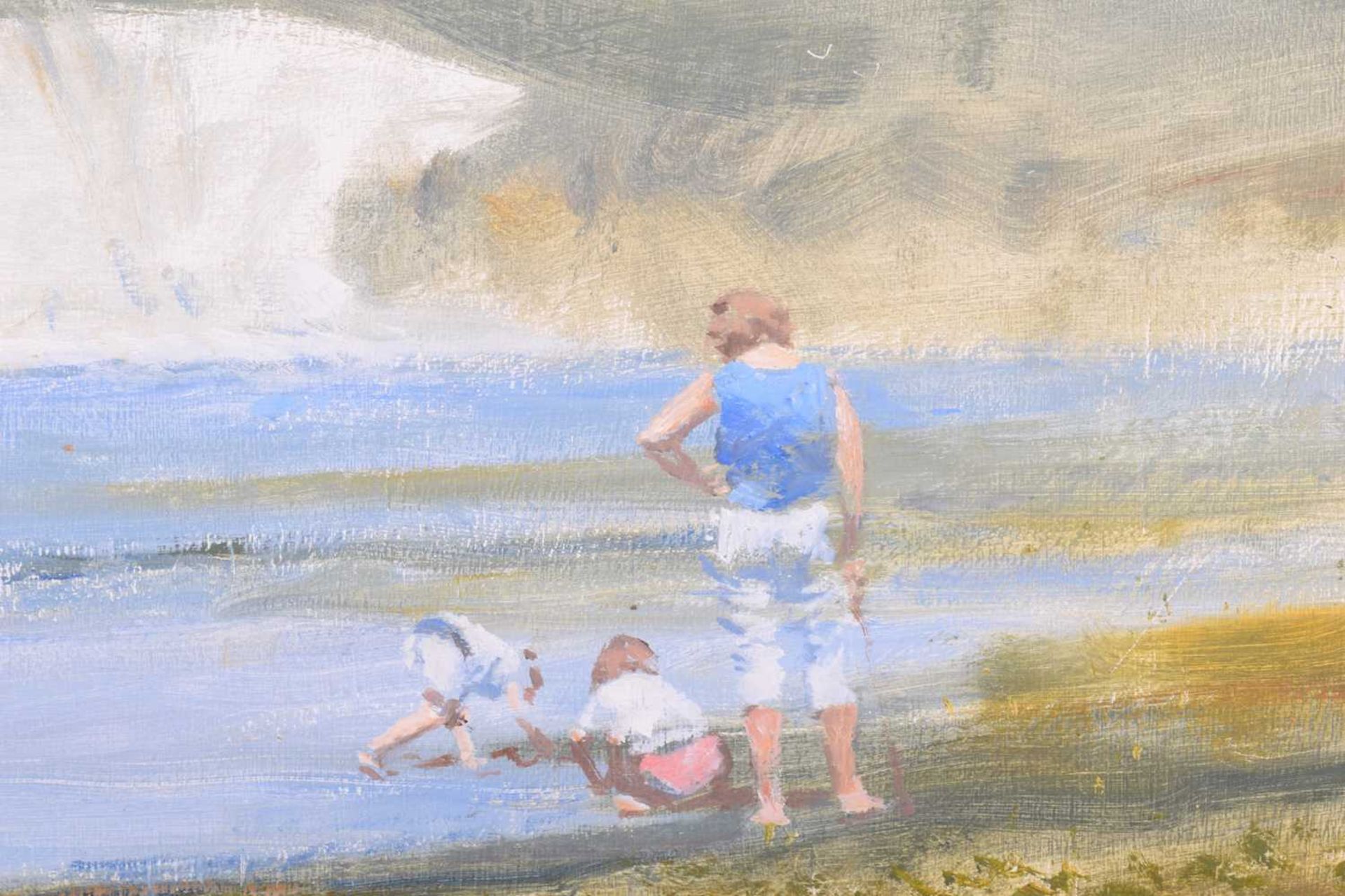 Norman R. Hepple (1908 - 1994), 'Beachtime Fun', signed and dated 1993, oil on board, 50 x 60 cm, fr - Bild 5 aus 7