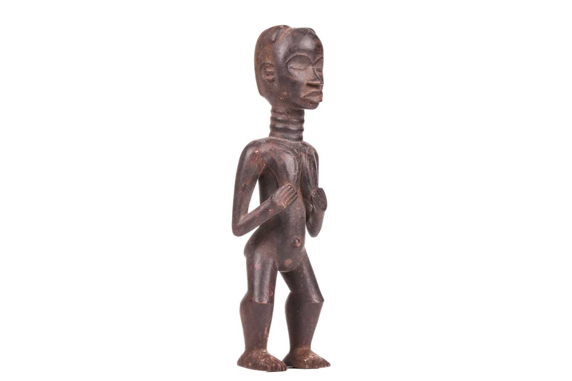 A Dan carved wood fertility standing figure, 20th century, 42 cm high. - Bild 3 aus 7