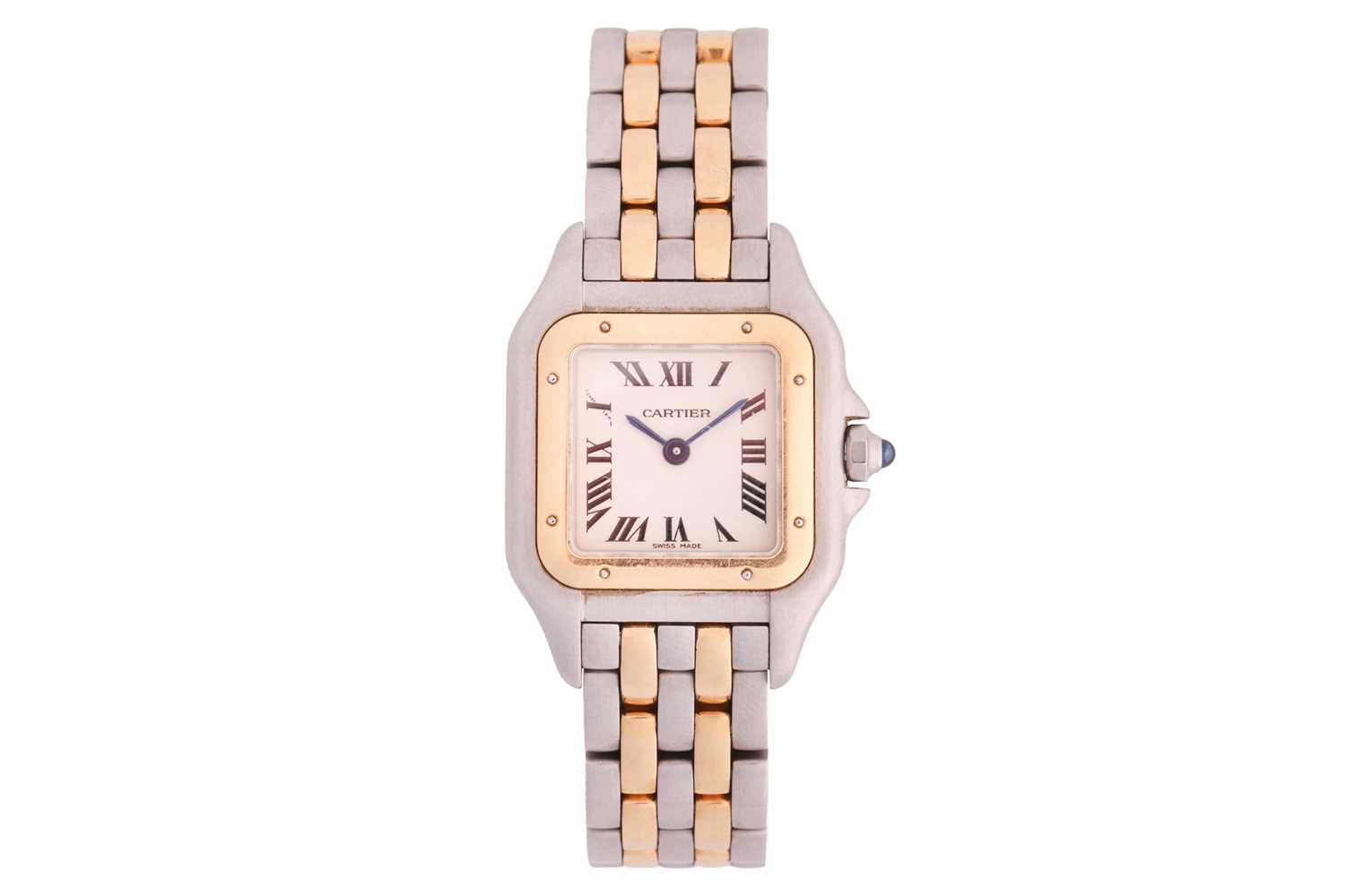 A Cartier Two Gold Row Panthere Watch reference 1120Model: 1120Serial: 643537UFCase Material: Steel 