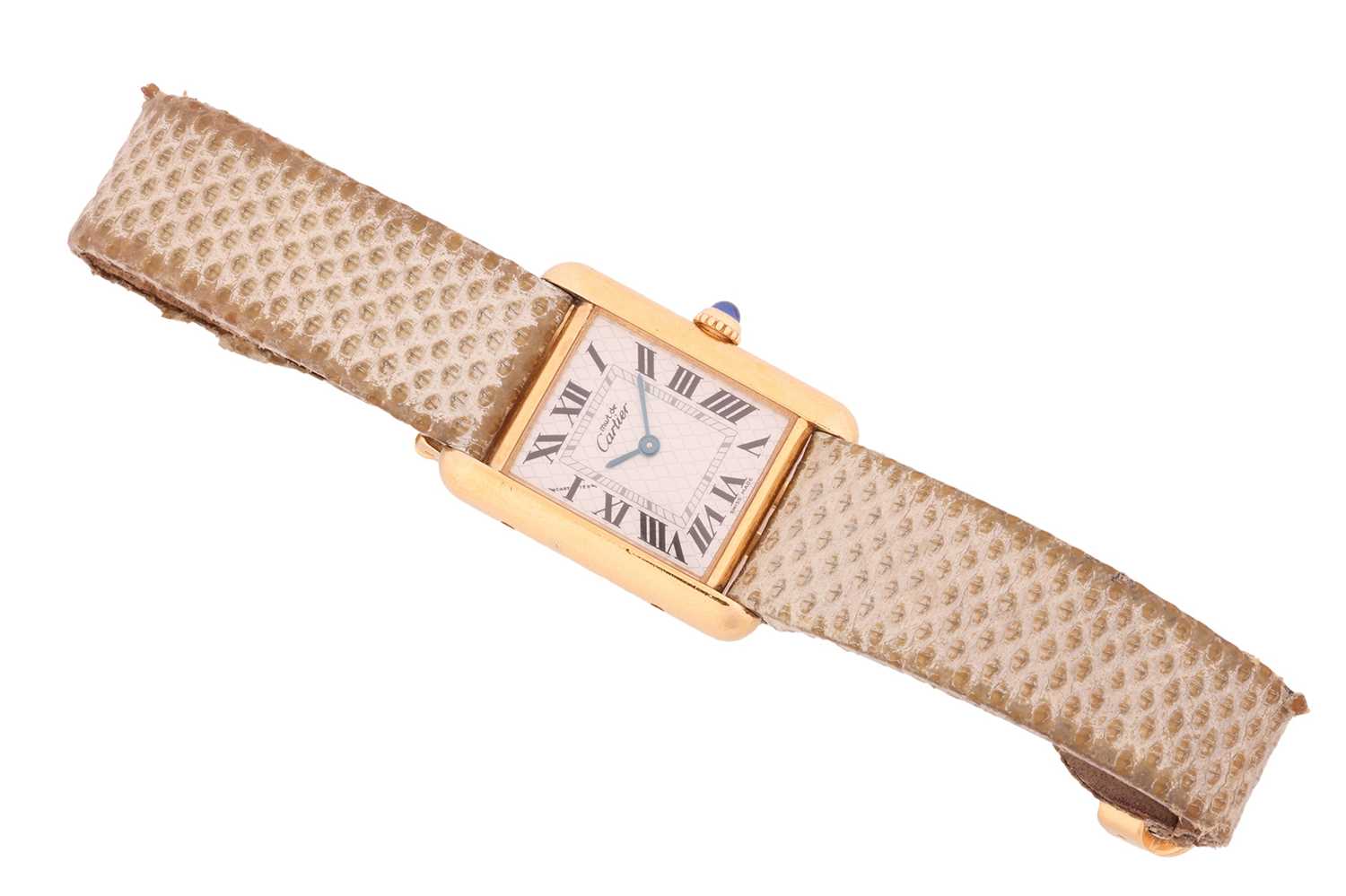 A Must De Cartier Tank Vermeil Lady's WatchModel: 2415Serial: 162742PLCase Material: Silver GiltCase - Image 2 of 7