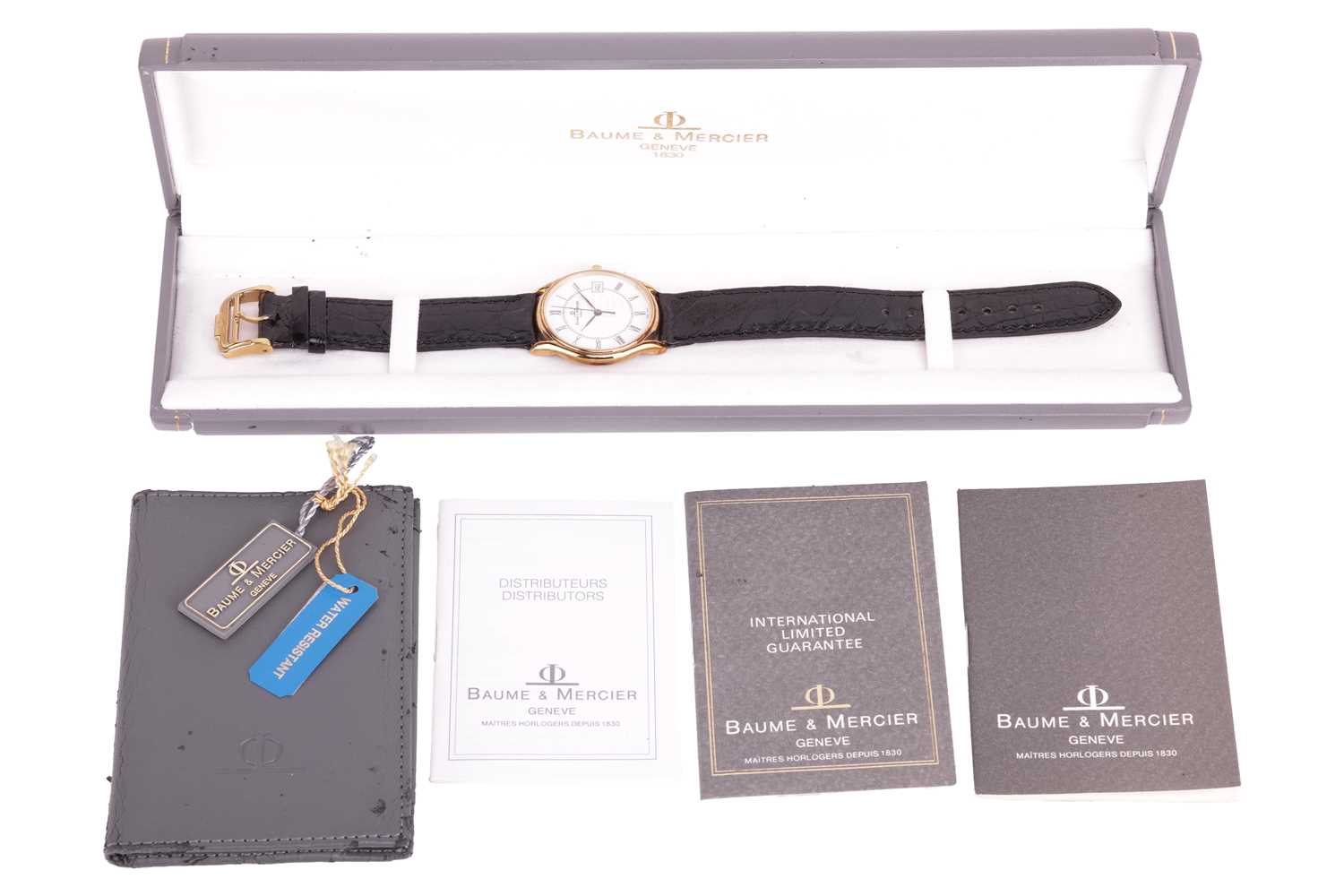 An 18ct gold watch, by Baume &amp; Mercier. With box and paperworkSerial: 2318954Year: 1997 ApproxCa - Image 5 of 6