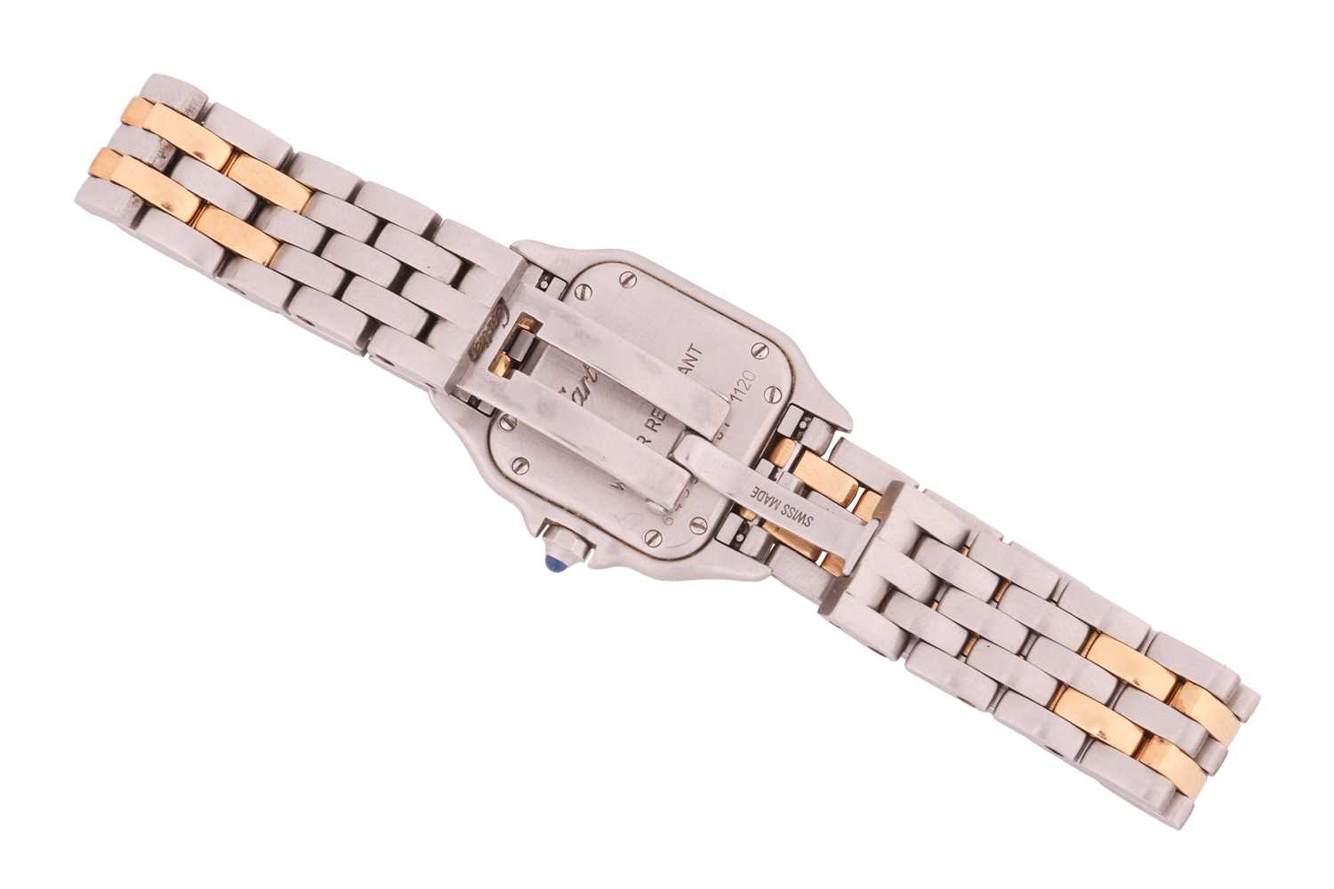A Cartier Two Gold Row Panthere Watch reference 1120Model: 1120Serial: 643537UFCase Material: Steel  - Image 7 of 8