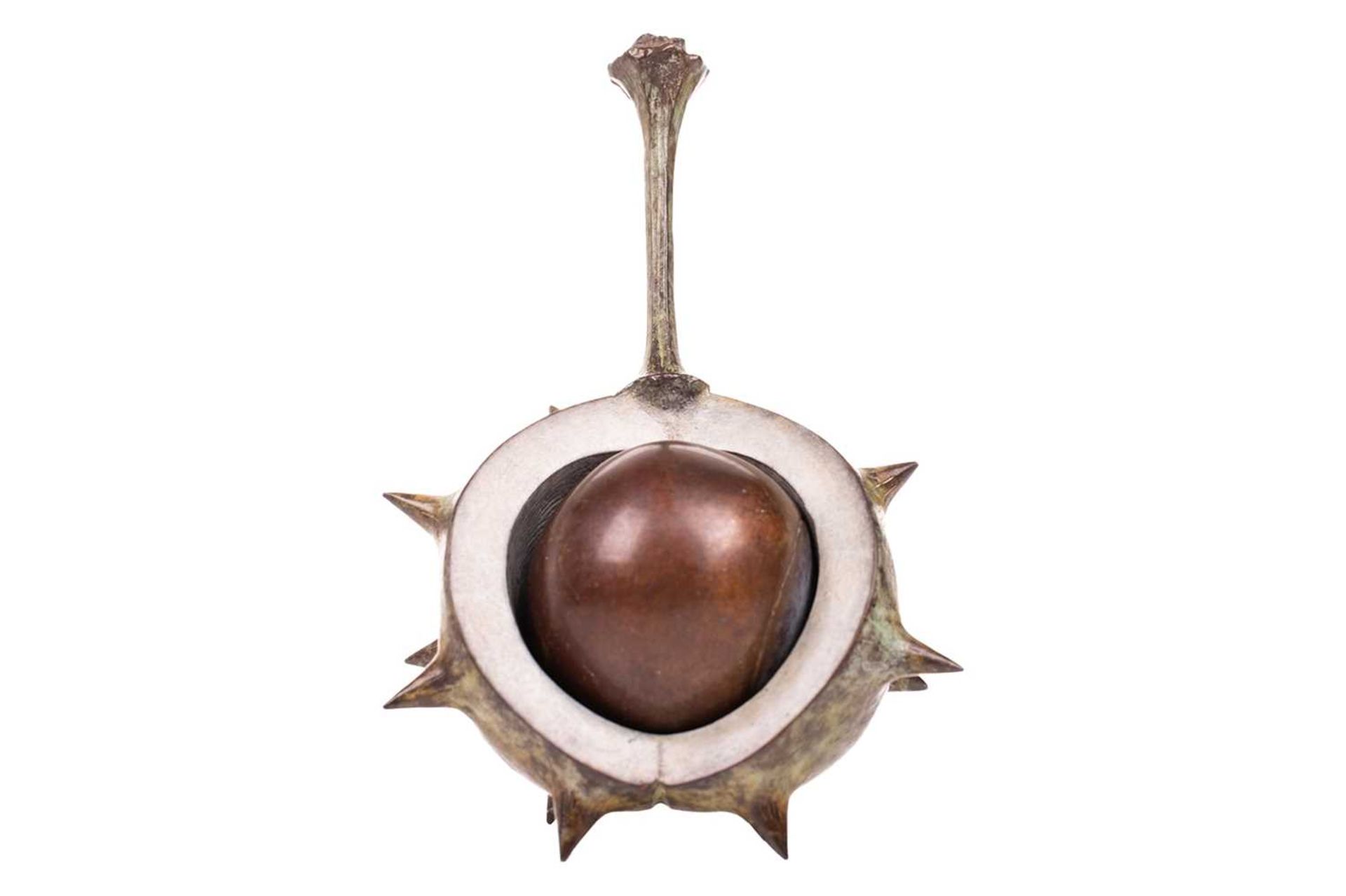 Mark Hall (b.1970), 'Self Harm' (Popping Out), bronze study of a conker in a half-opened casing, 11  - Image 6 of 14