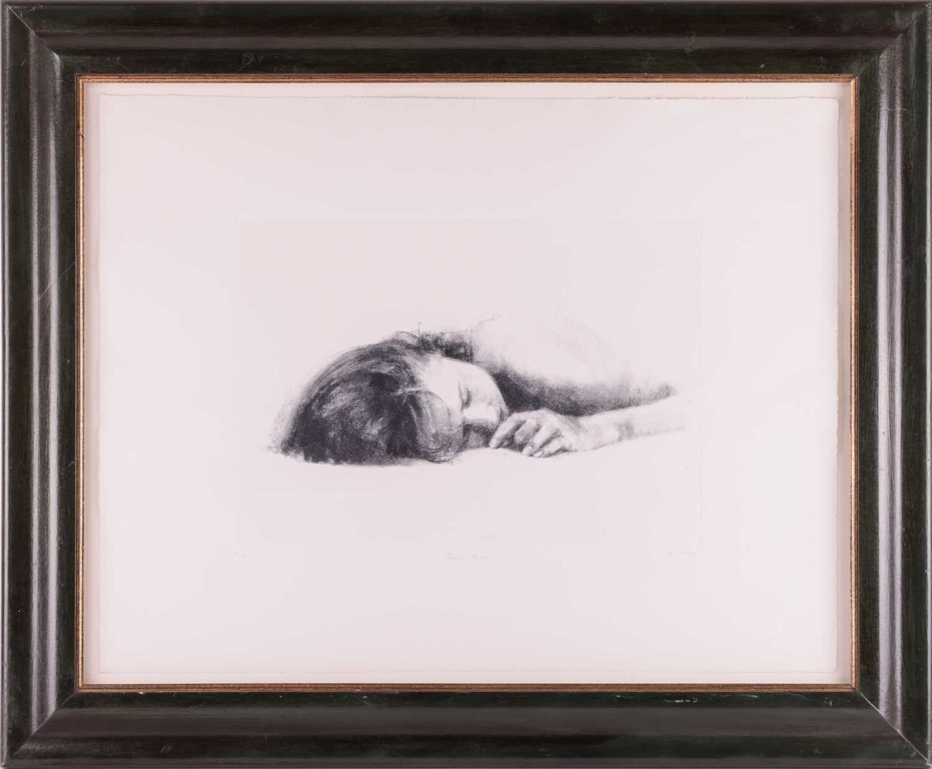 Modern British School, 20th century, 'Sleeping Head', indistinctly signed, and numbered in pencil, A - Image 2 of 8