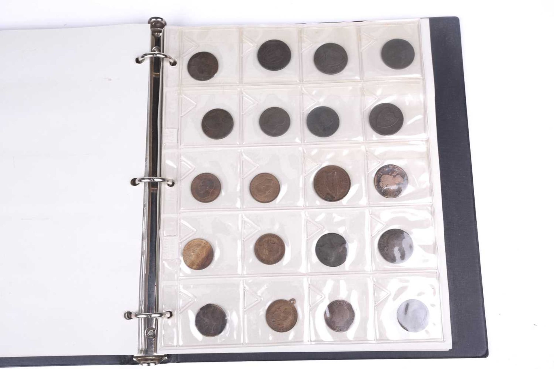An album containing a collection of coins, George II and later, to include silver crowns and coins,  - Image 14 of 20