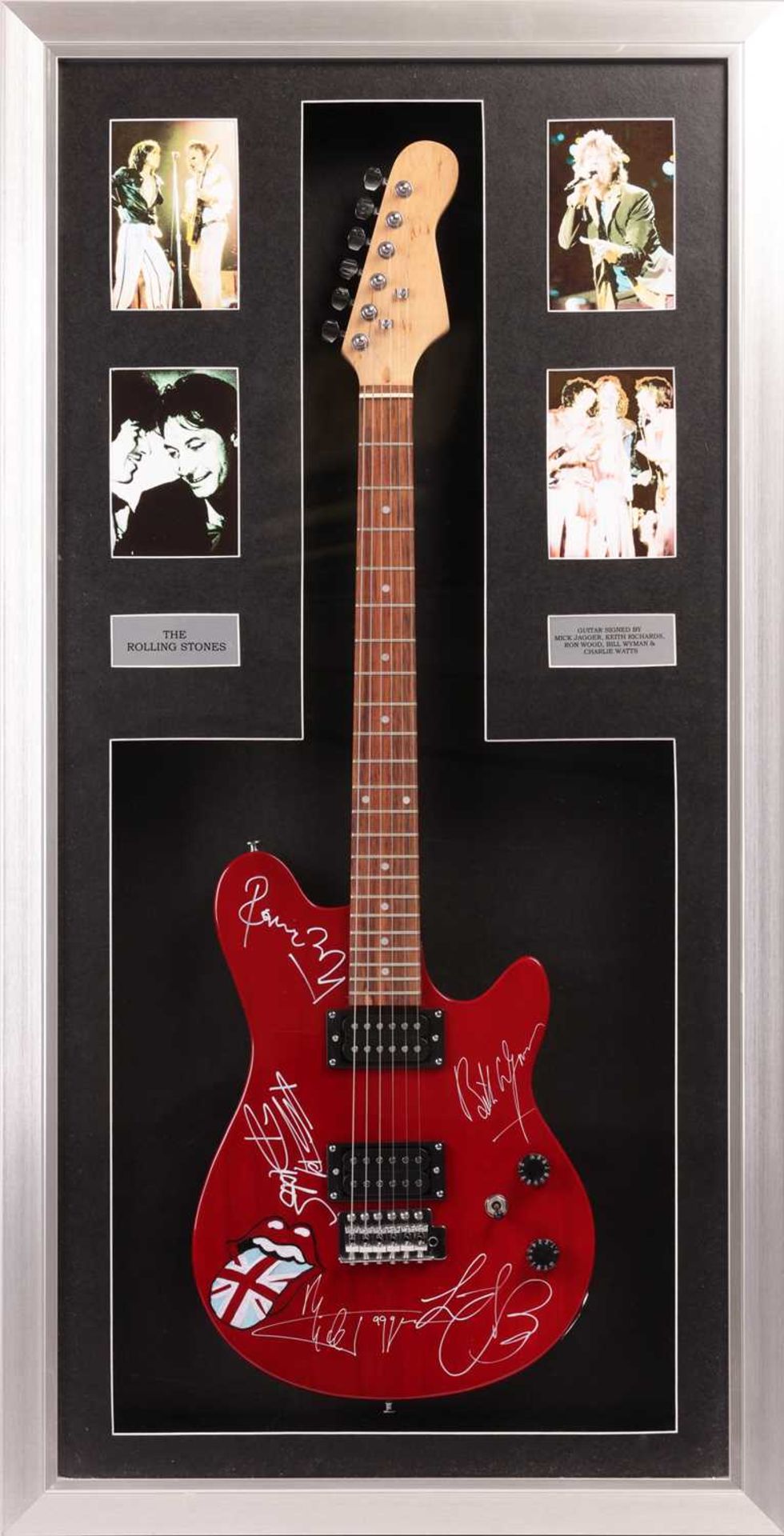 The Rolling Stones: an electric guitar signed by Mick Jagger, Ronnie Wood, Keith Richards, Bill Wyma - Image 2 of 14