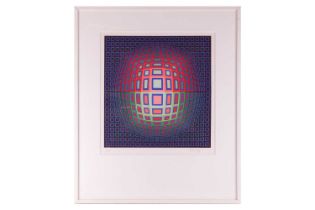 Victor Vasarely (Franco-Hungarian, 1906 - 1997), UL Vilag (1980), signed in pencil (lower right),