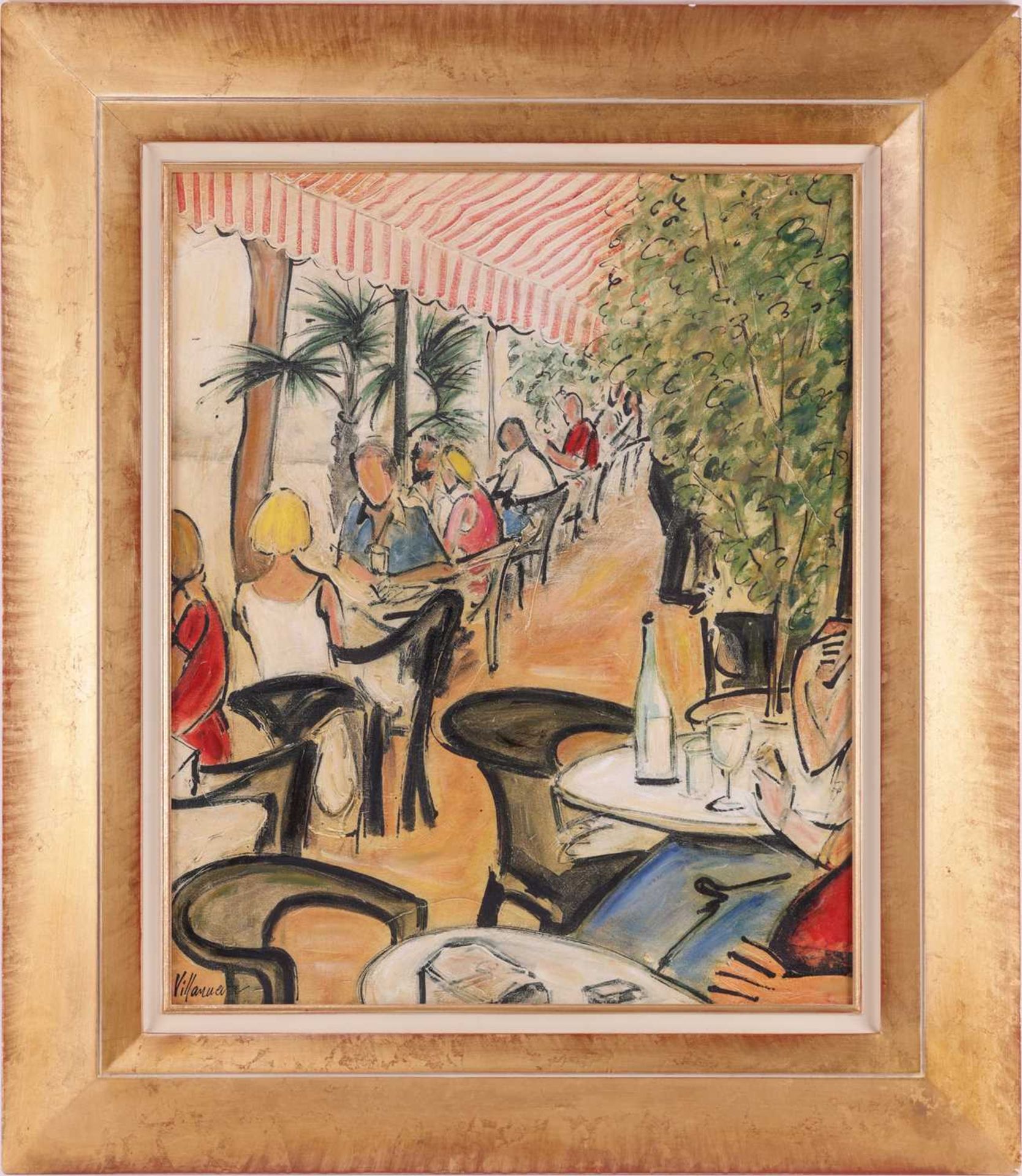 Antonio Villanueva (Spanish, b. 1940), 'Terrace du Cafe de la Place' and 'Jeu De Boules', both signe - Image 2 of 24